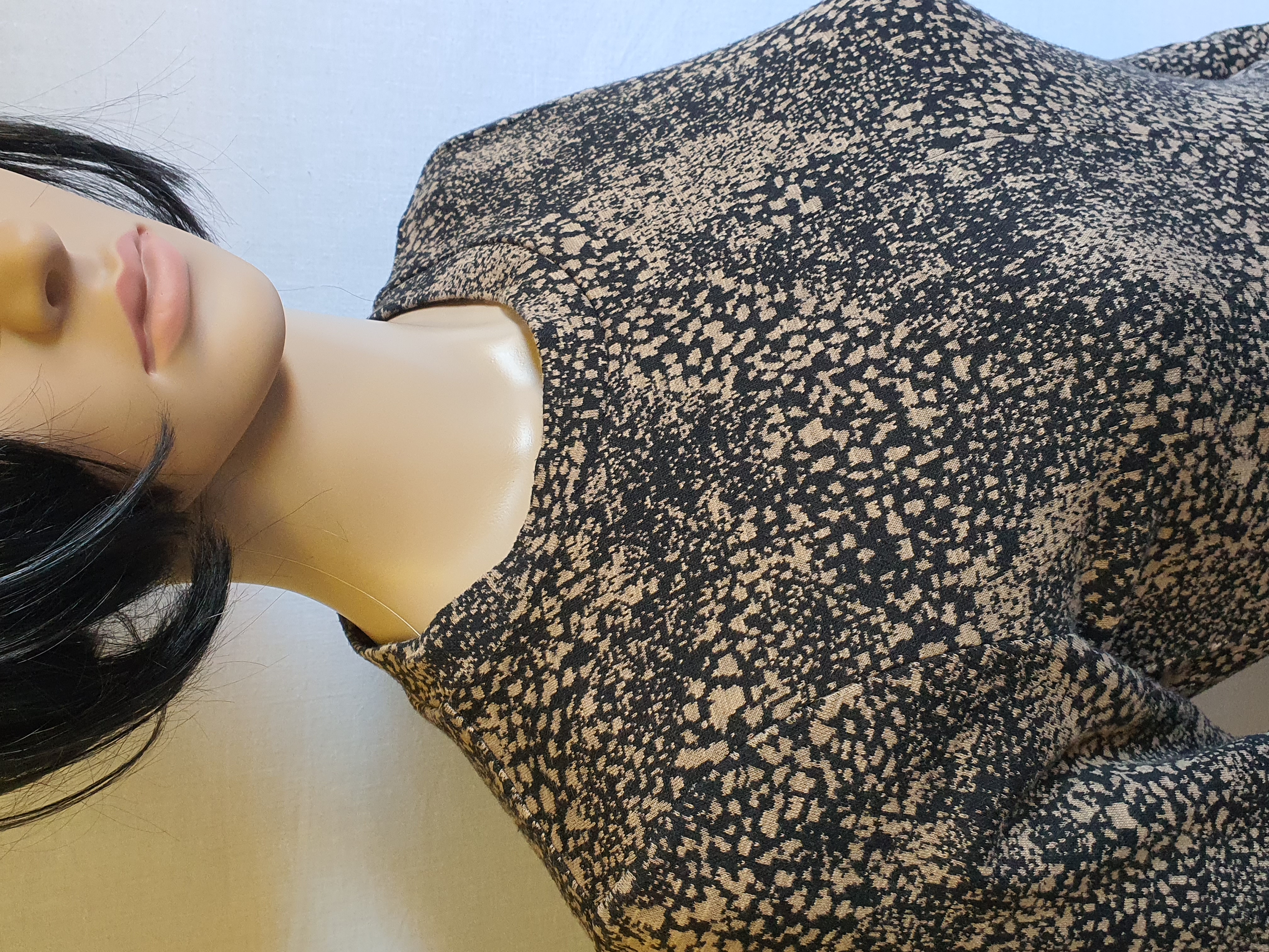 WHISTLES Multicolour Jacquard Leopard Flippy Dress size UK 10
