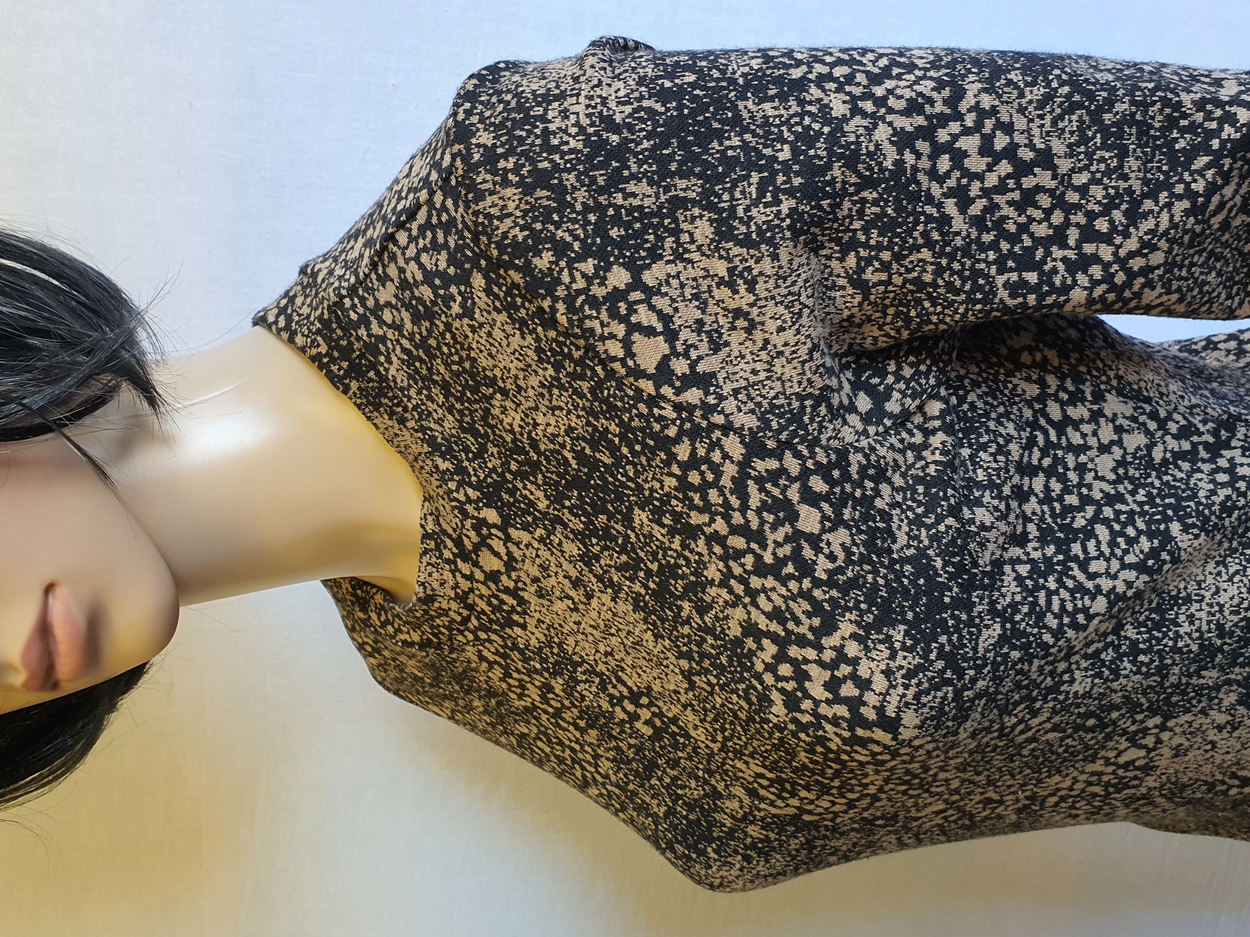 WHISTLES Multicolour Jacquard Leopard Flippy Dress size UK 10