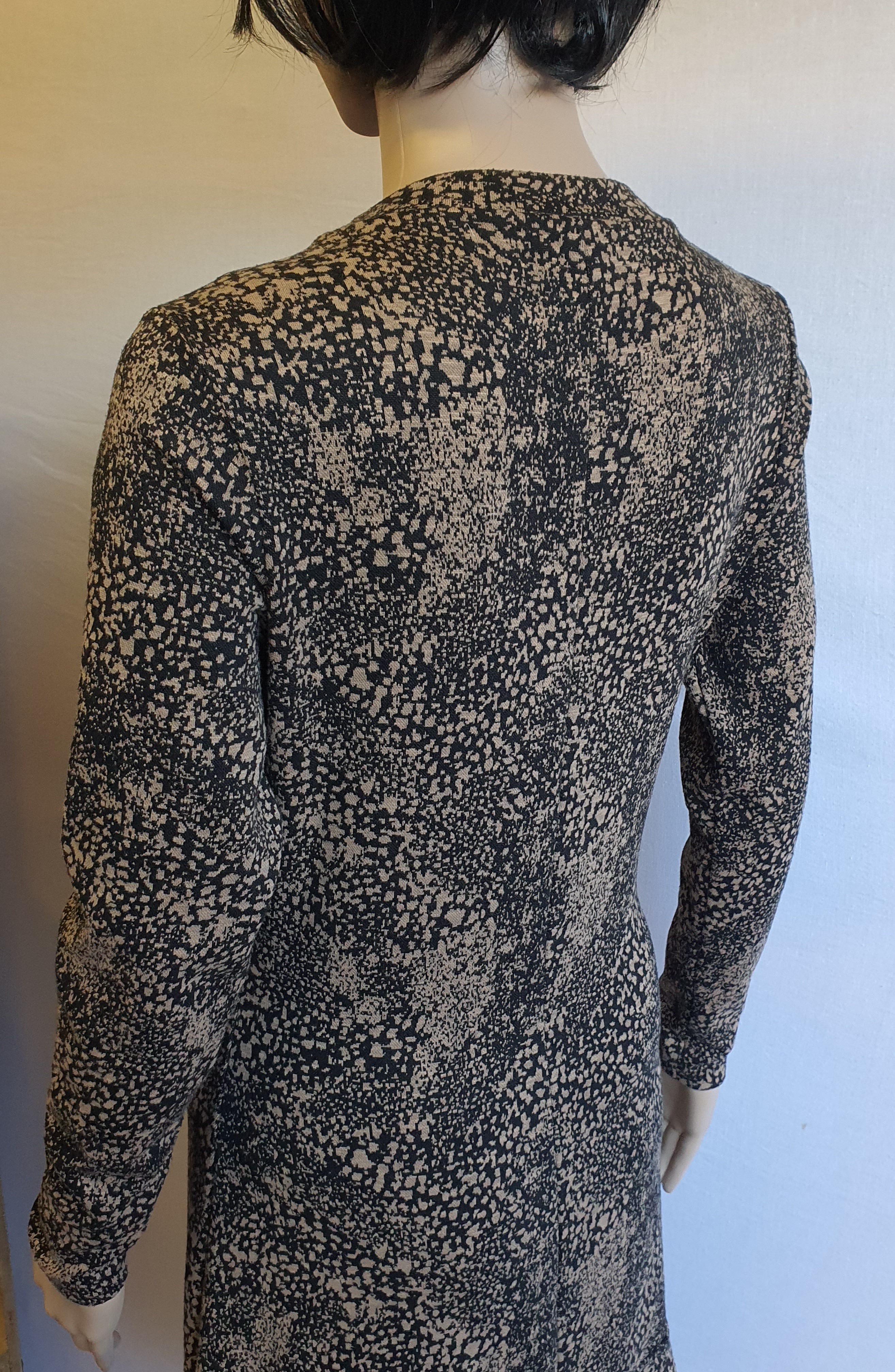WHISTLES Multicolour Jacquard Leopard Flippy Dress size UK 10