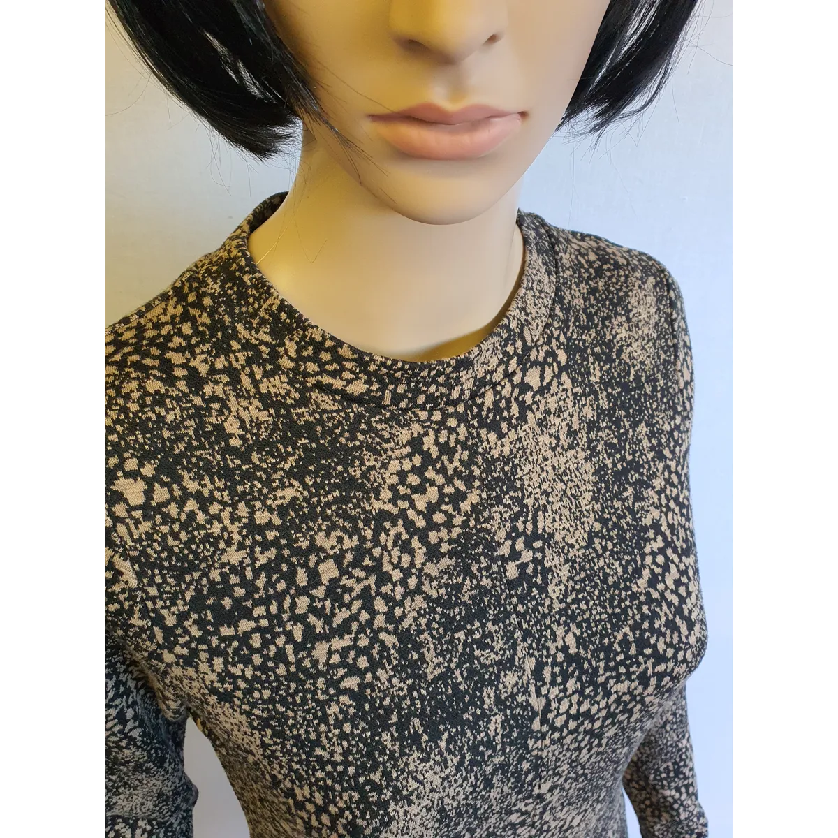 WHISTLES Multicolour Jacquard Leopard Flippy Dress size UK 10