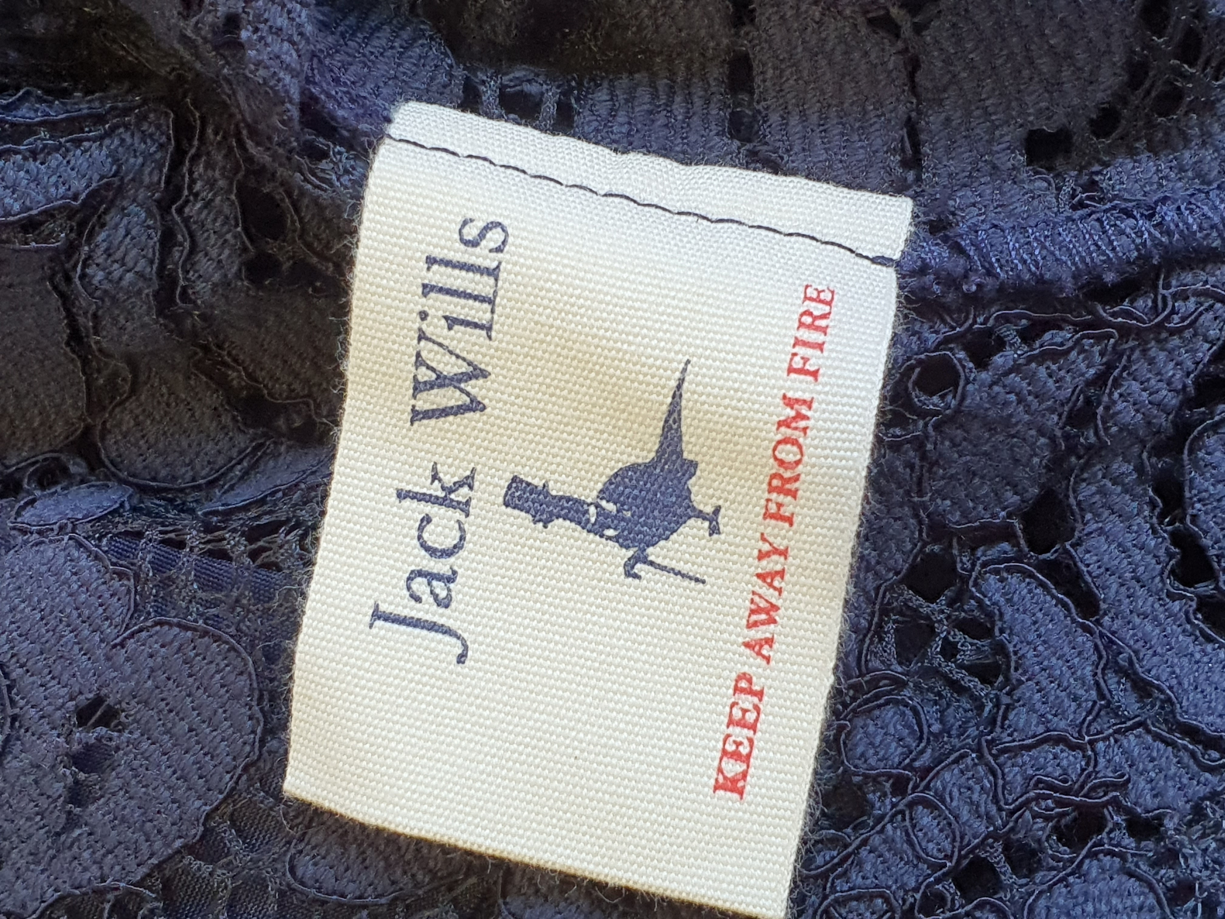 JACK WILLS Navy Blue Lace Dress Size UK 6