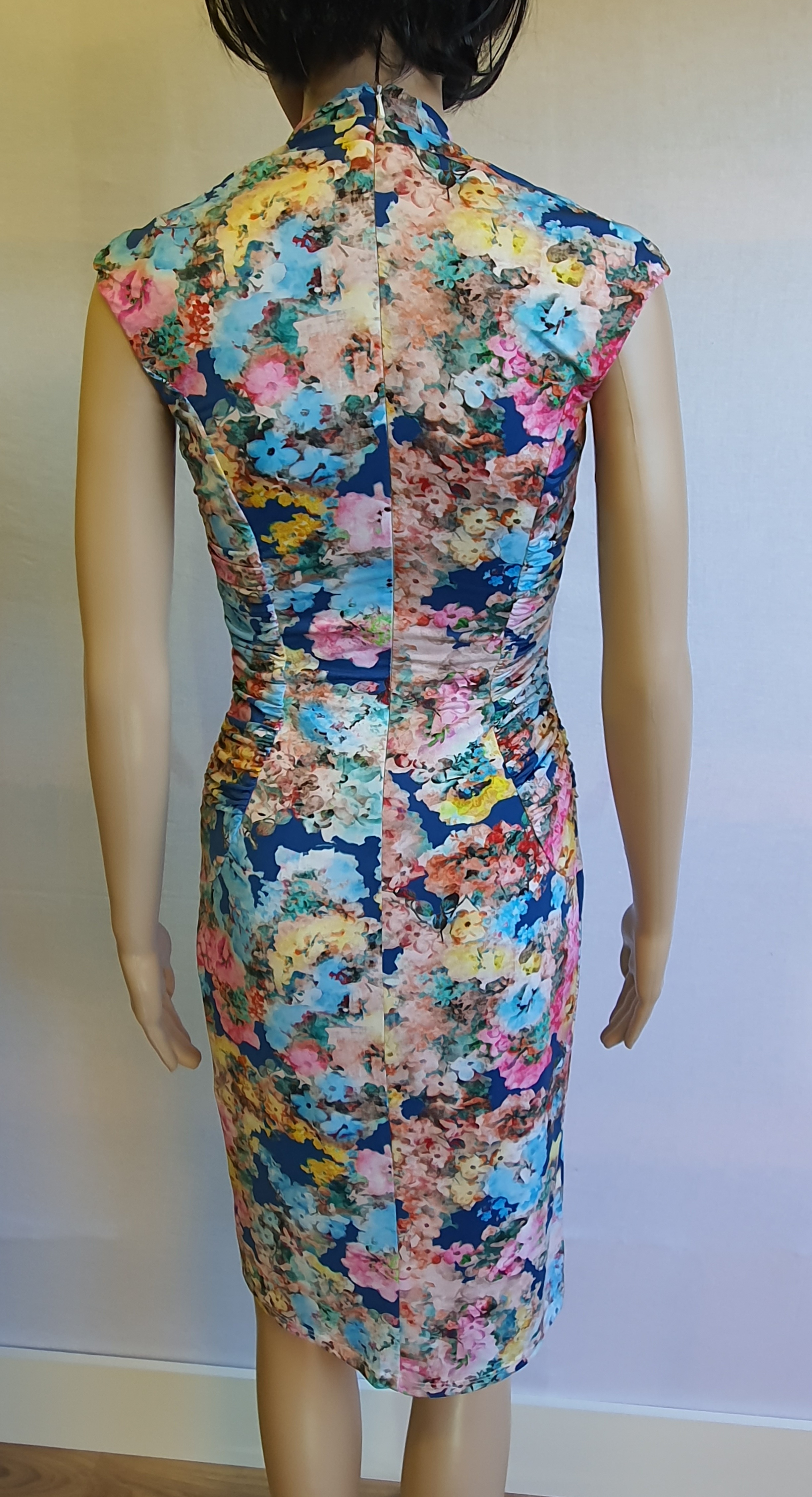 PHASE EIGHT Floral Print Stretchy Pencil Party Dress size UK8