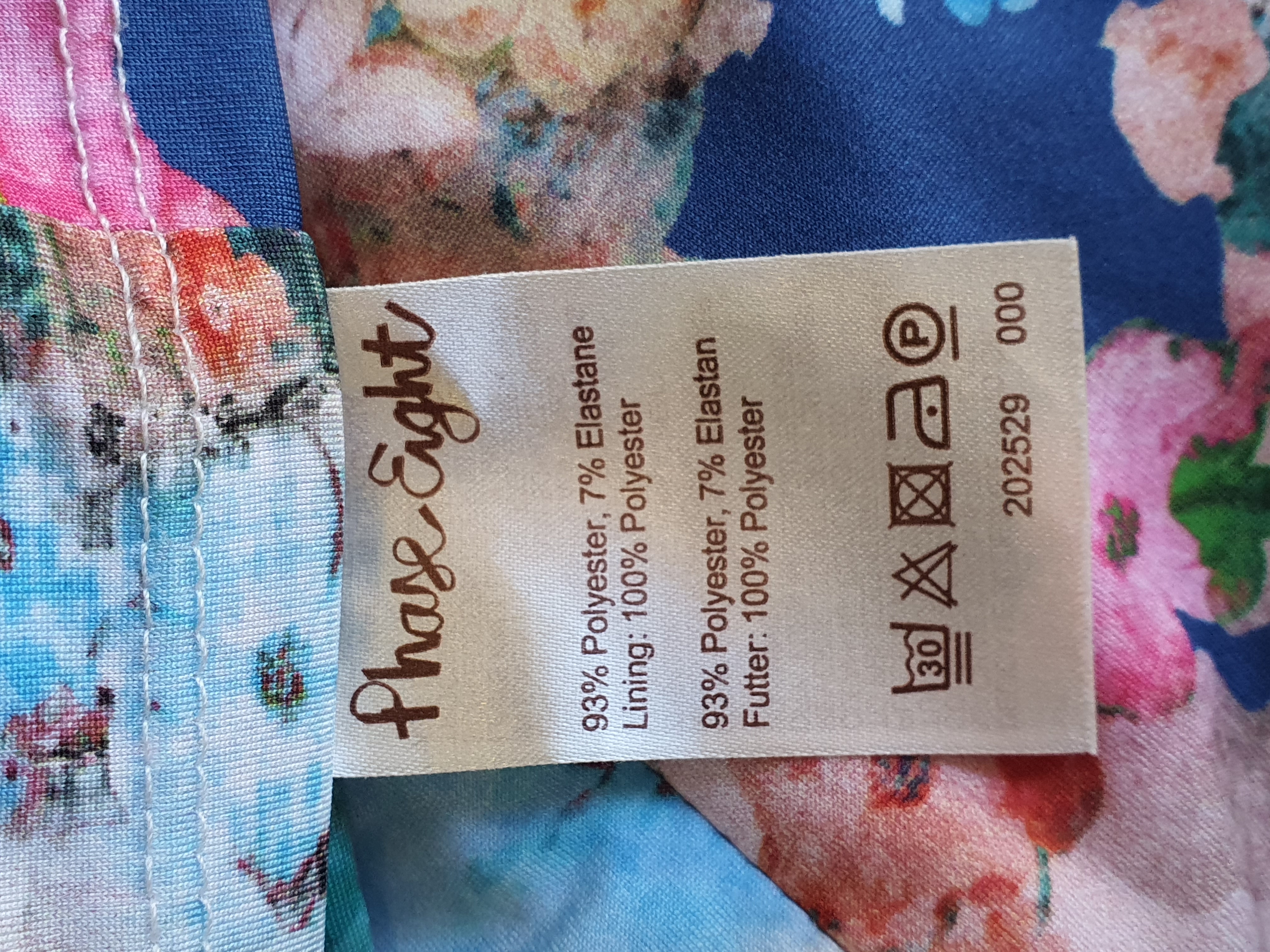 PHASE EIGHT Floral Print Stretchy Pencil Party Dress size UK8