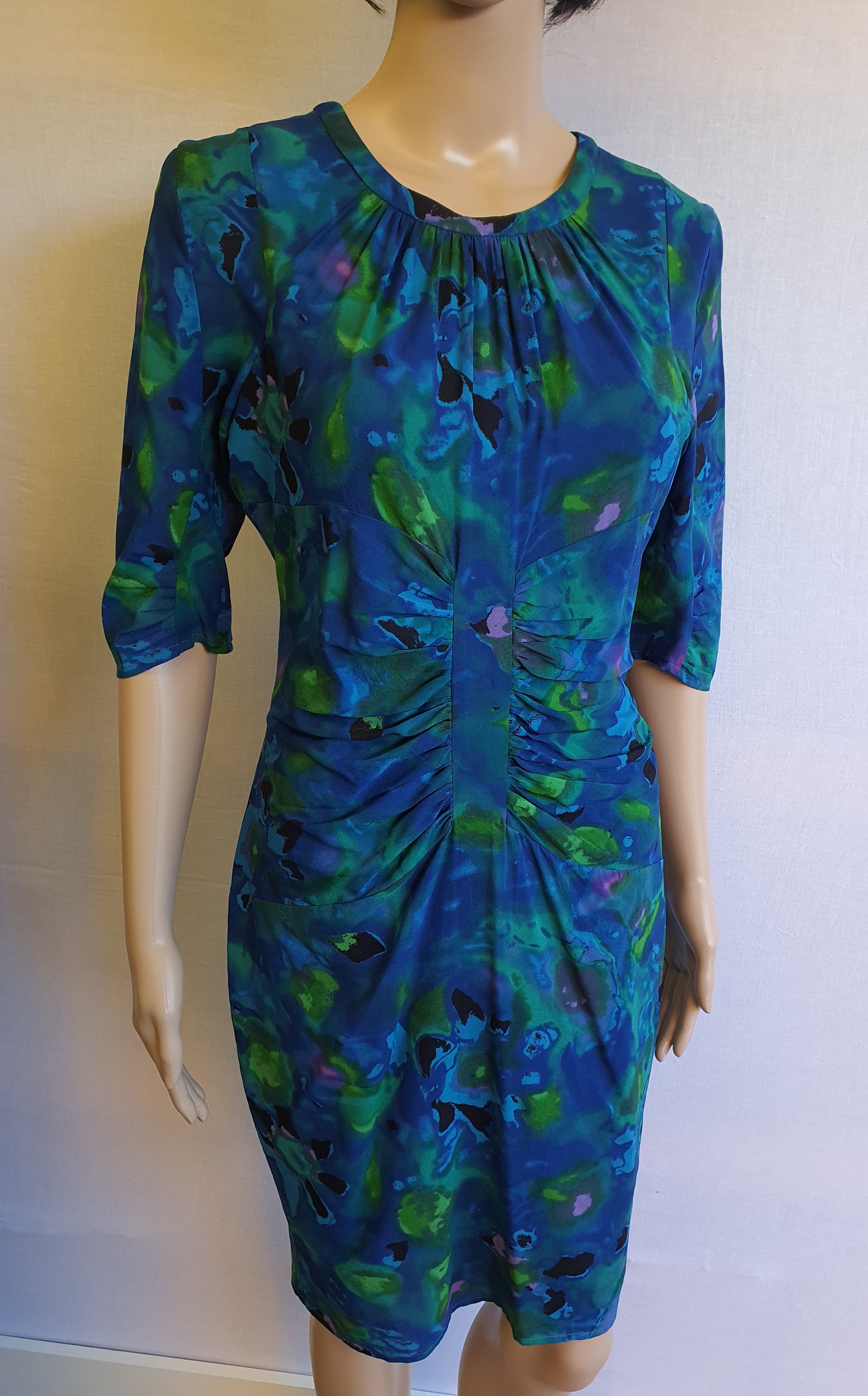 WHISTLES Bella Glazed Floral Silk Blend Dress Size UK10