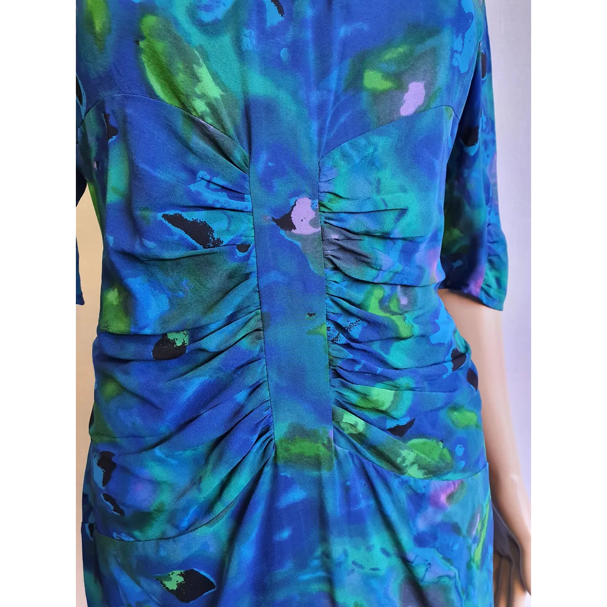 WHISTLES Bella Glazed Floral Silk Blend Dress Size UK10