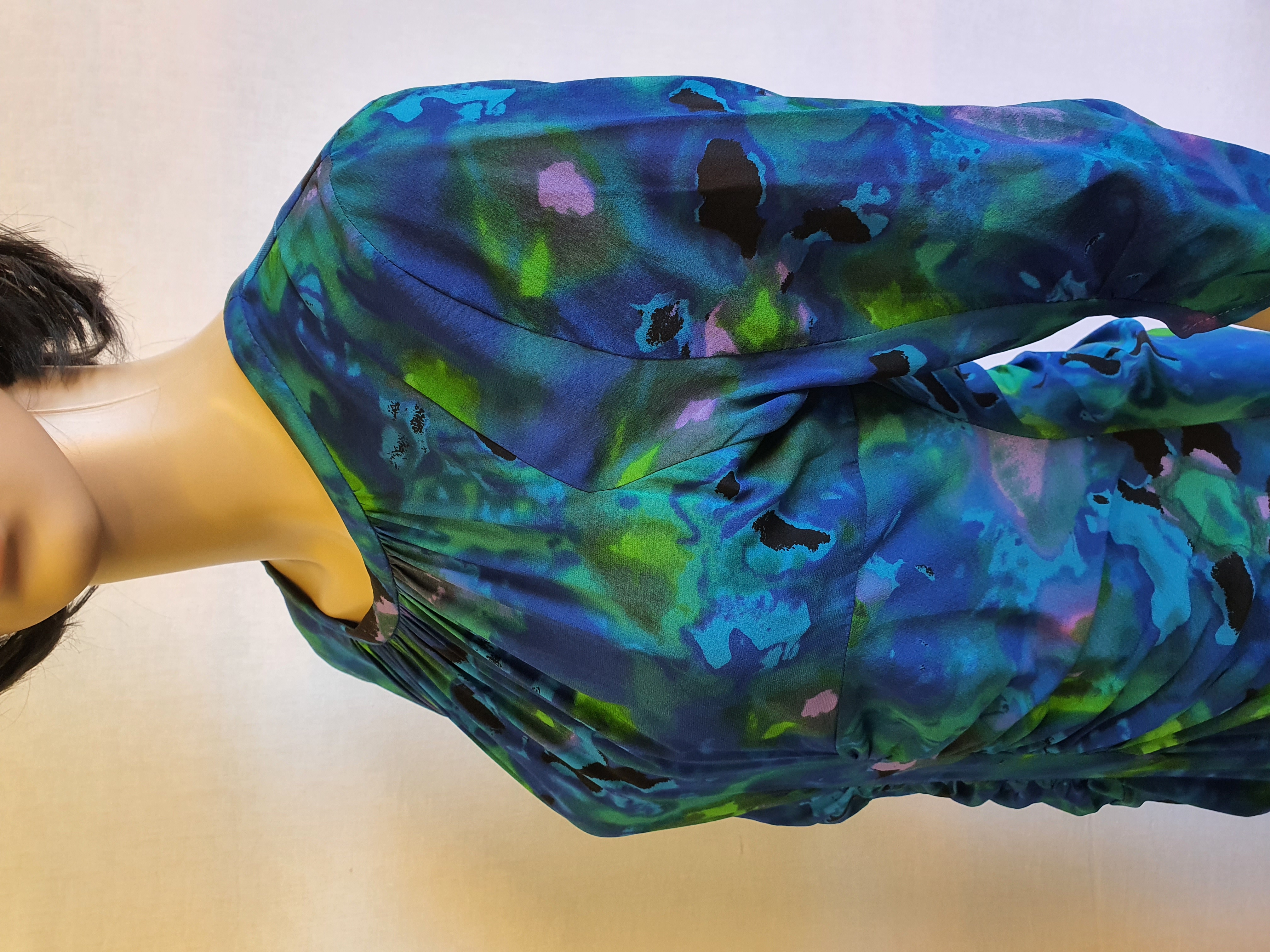 WHISTLES Bella Glazed Floral Silk Blend Dress Size UK10