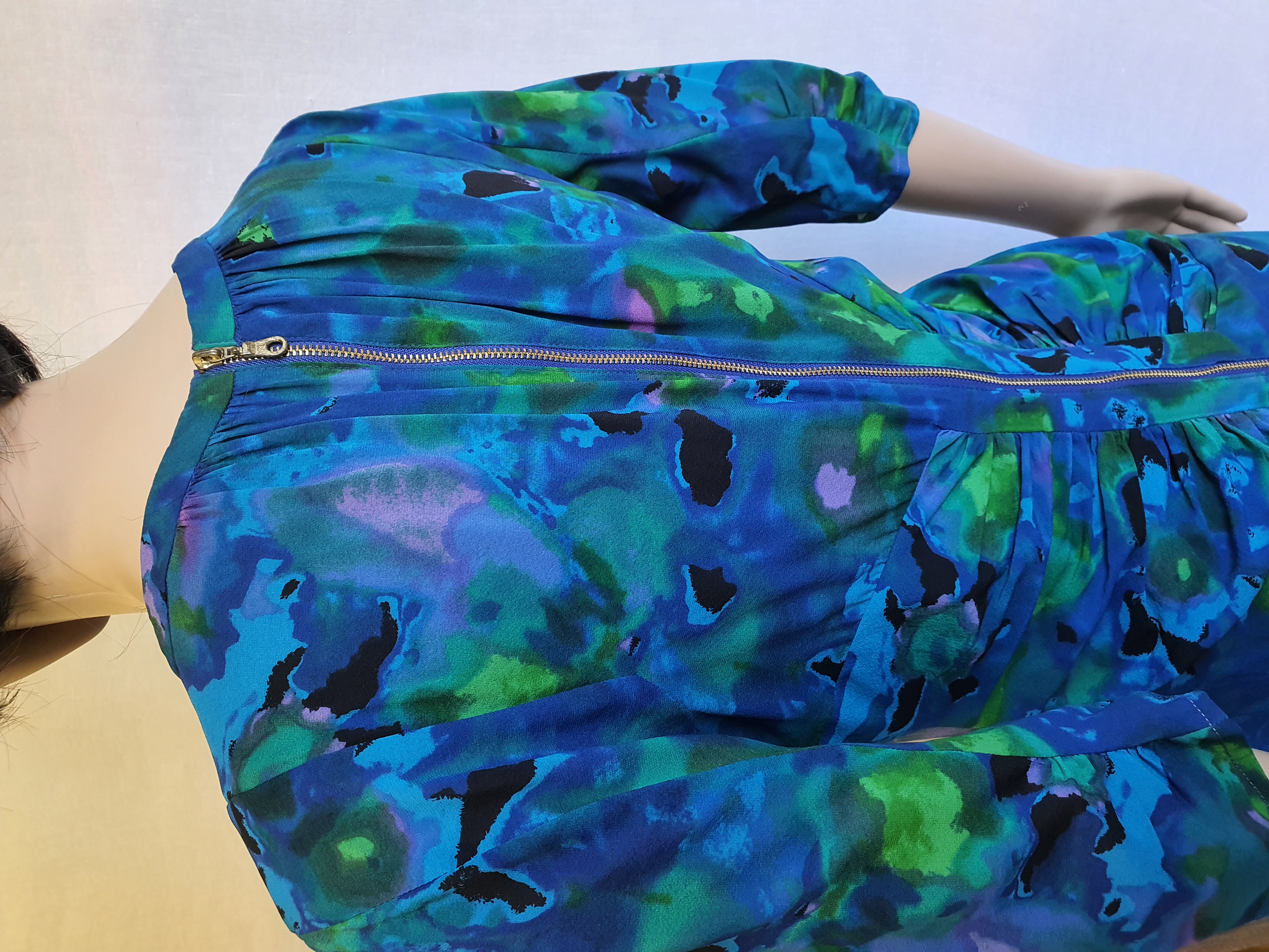 WHISTLES Bella Glazed Floral Silk Blend Dress Size UK10