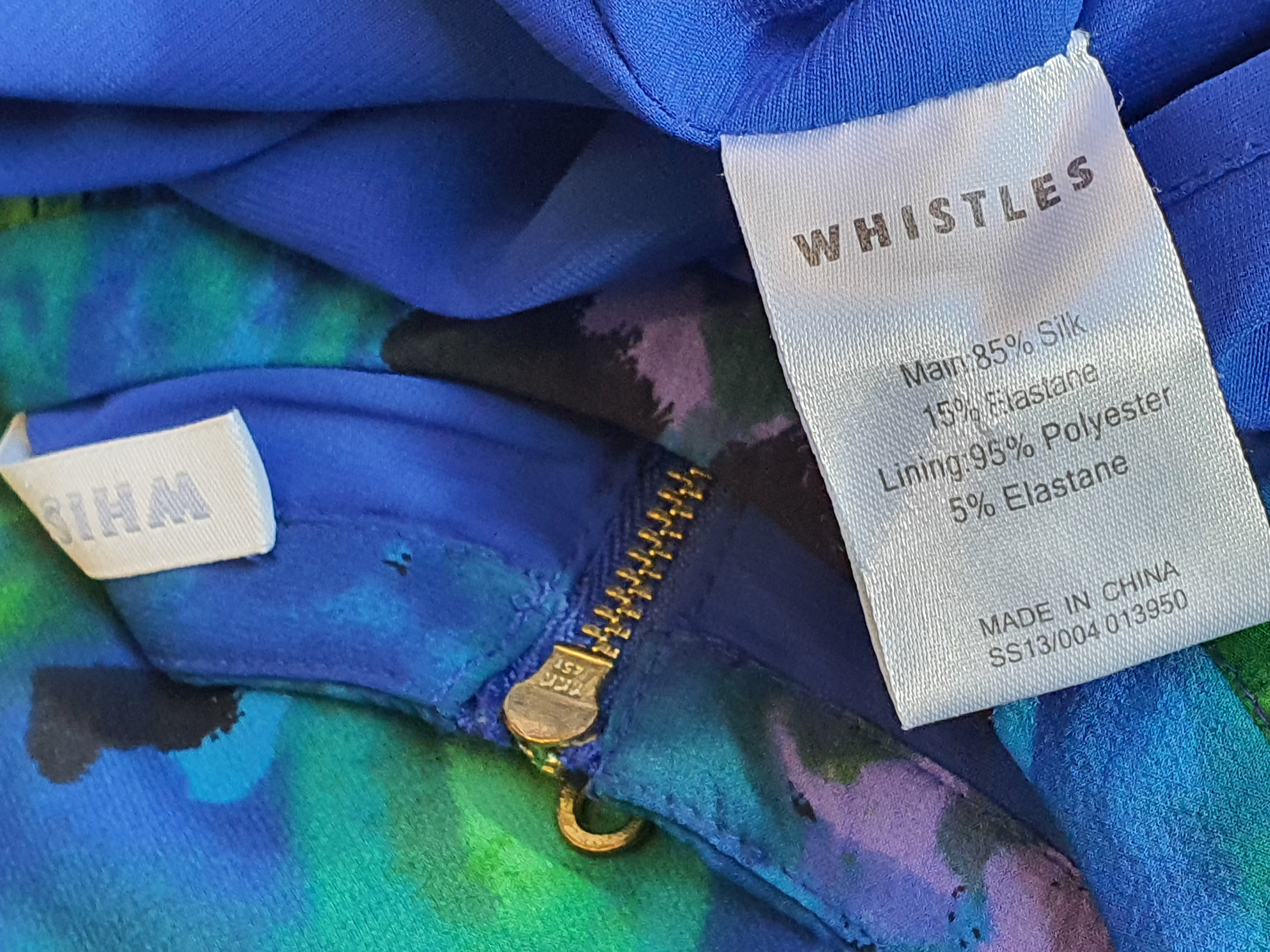WHISTLES Bella Glazed Floral Silk Blend Dress Size UK10