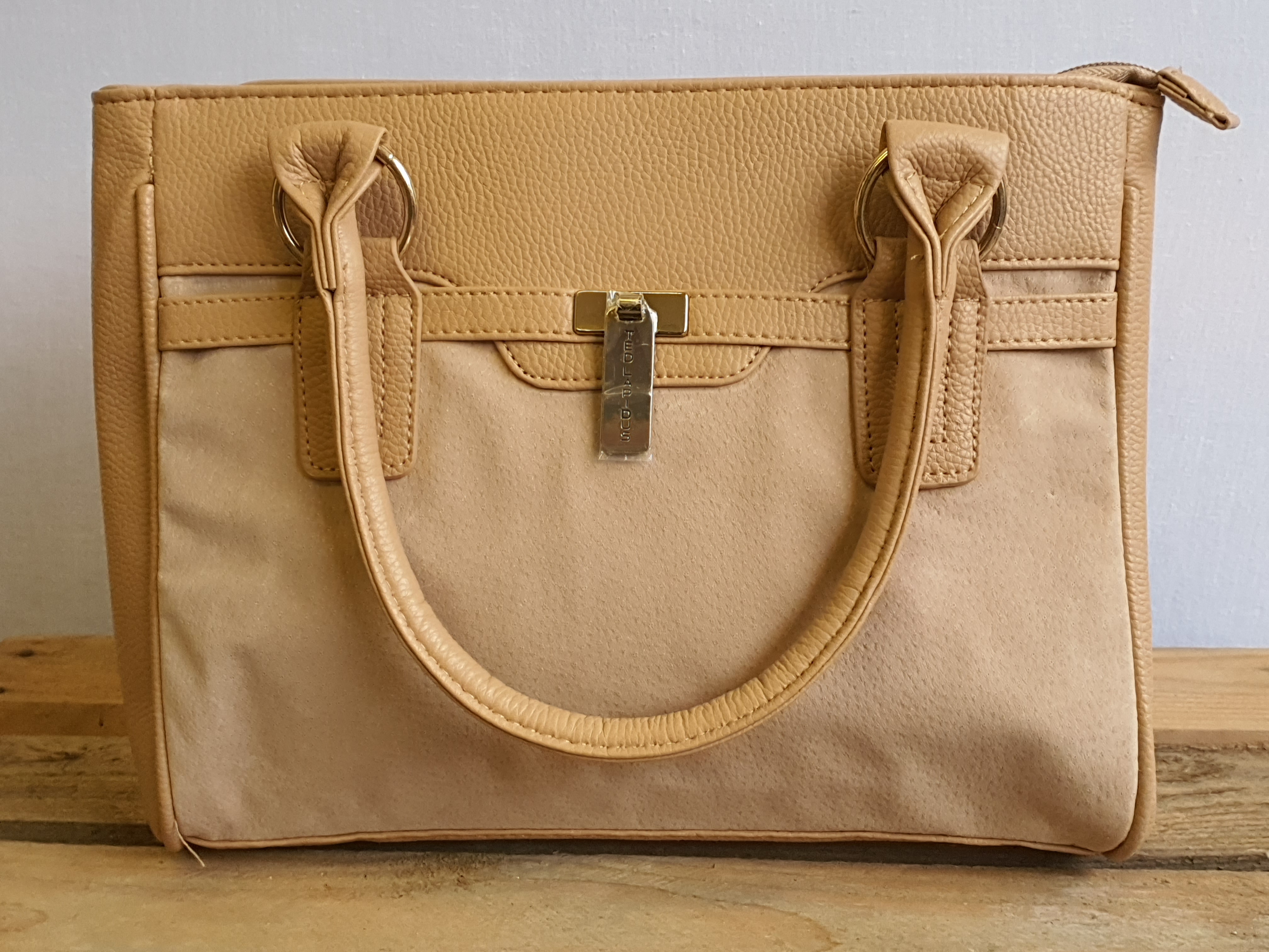 TED LAPIDUS Brown Fawn Coloured.Soft touch Handbag-NEW