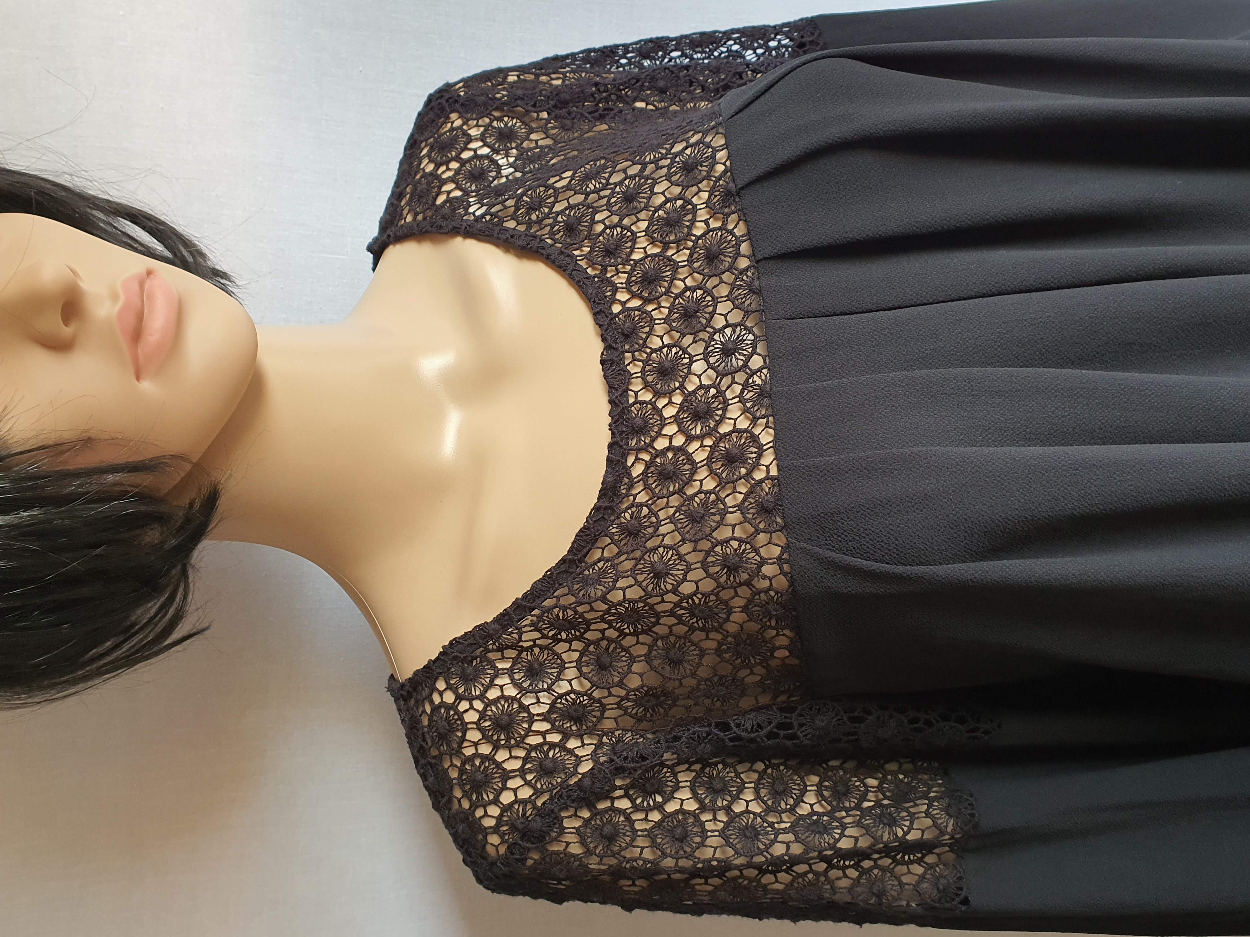 LIMITED EDITION By M&S Black Lacy Top Size UK 14