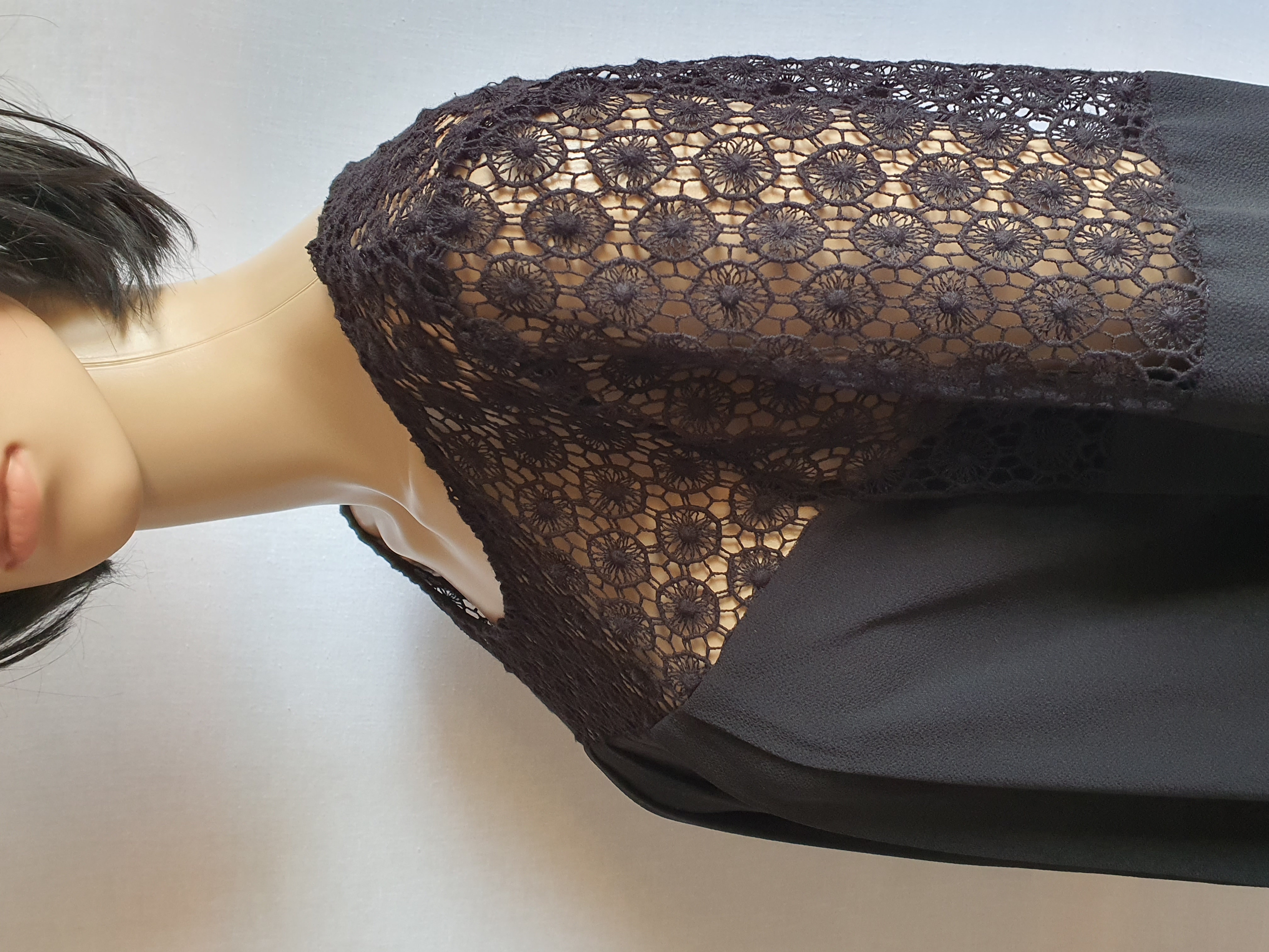 LIMITED EDITION By M&S Black Lacy Top Size UK 14