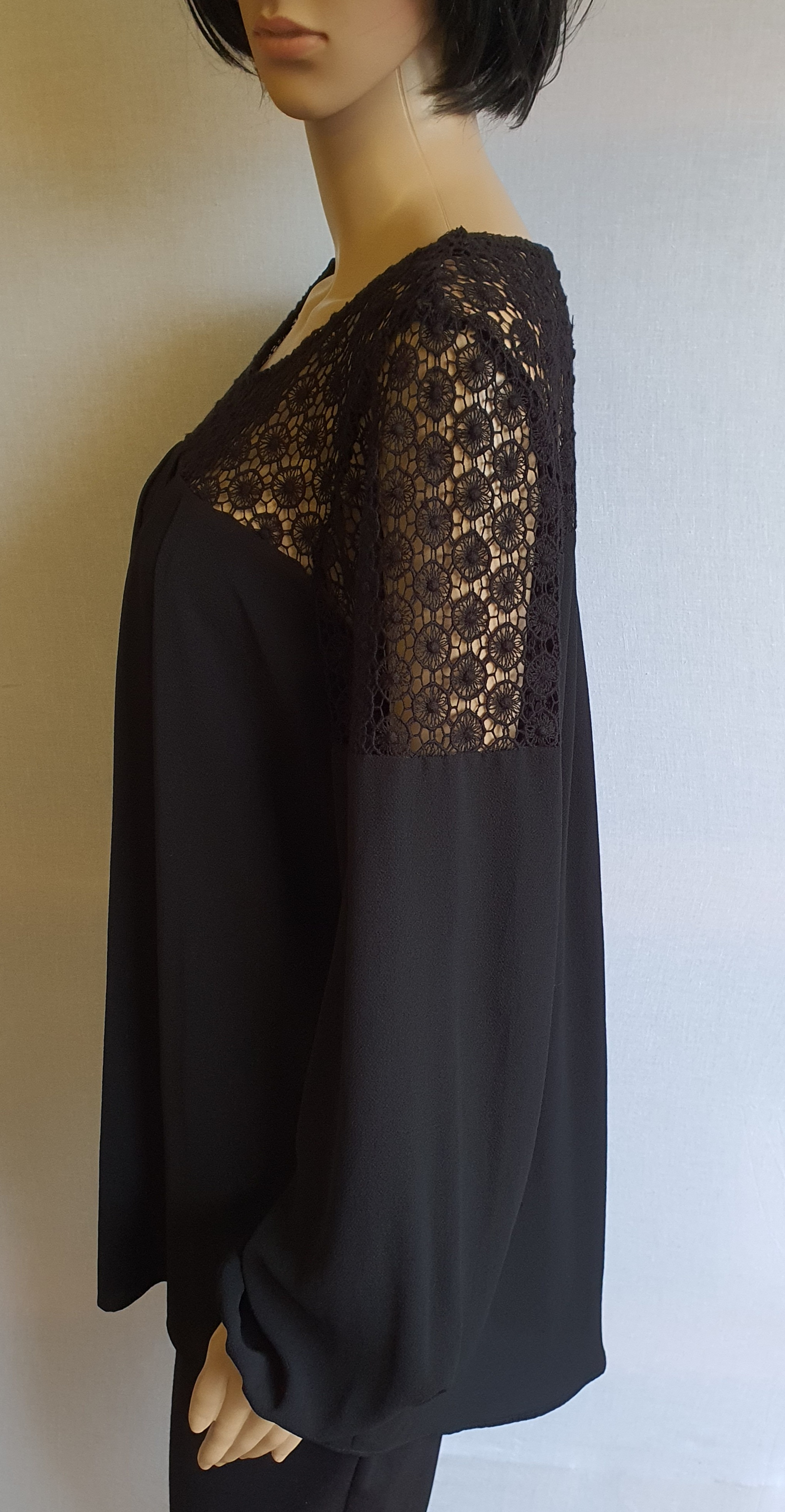 LIMITED EDITION By M&S Black Lacy Top Size UK 14