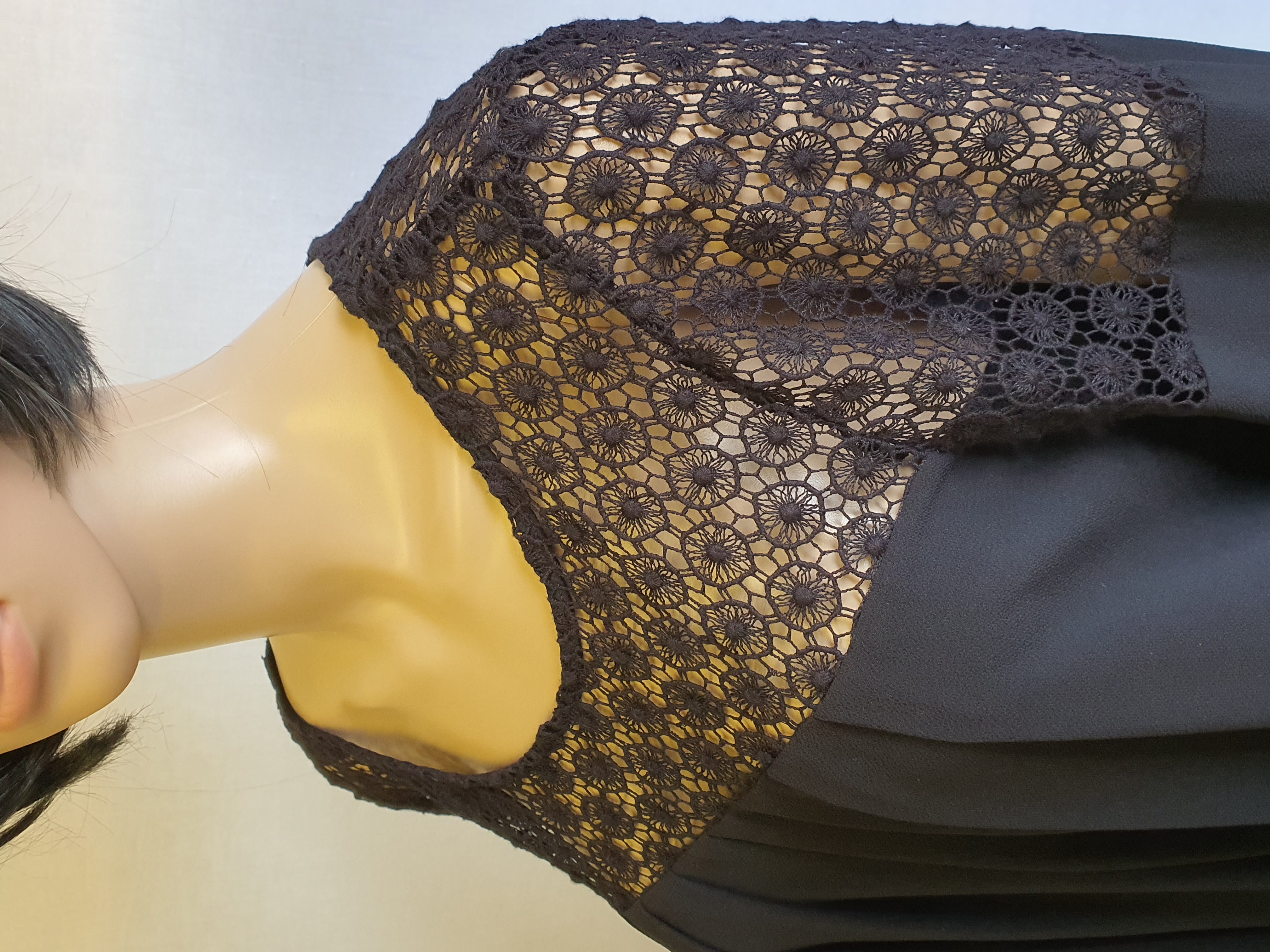 LIMITED EDITION By M&S Black Lacy Top Size UK 14