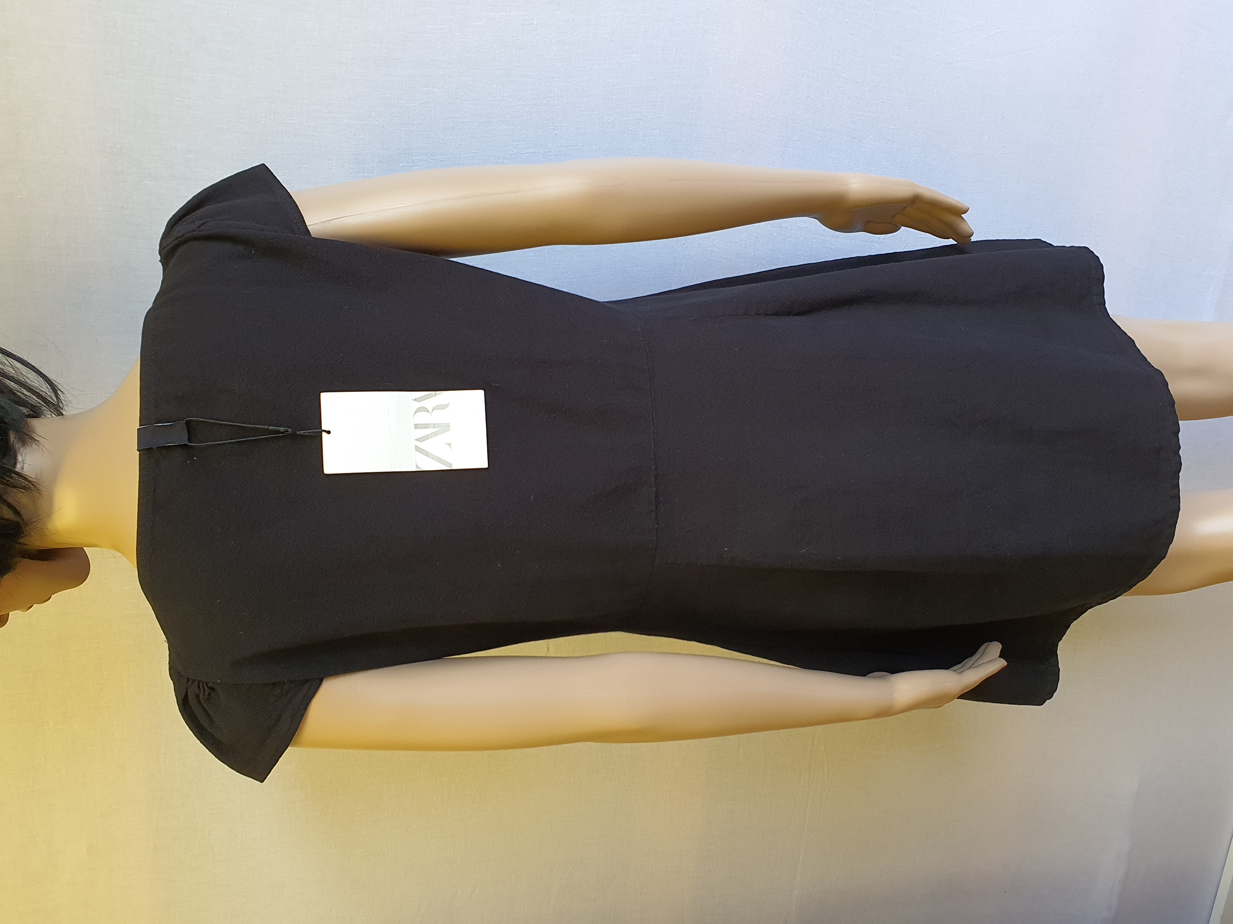 ZARA Black Buttoned Midi Dress Size L - New with Tag RRP £25.99