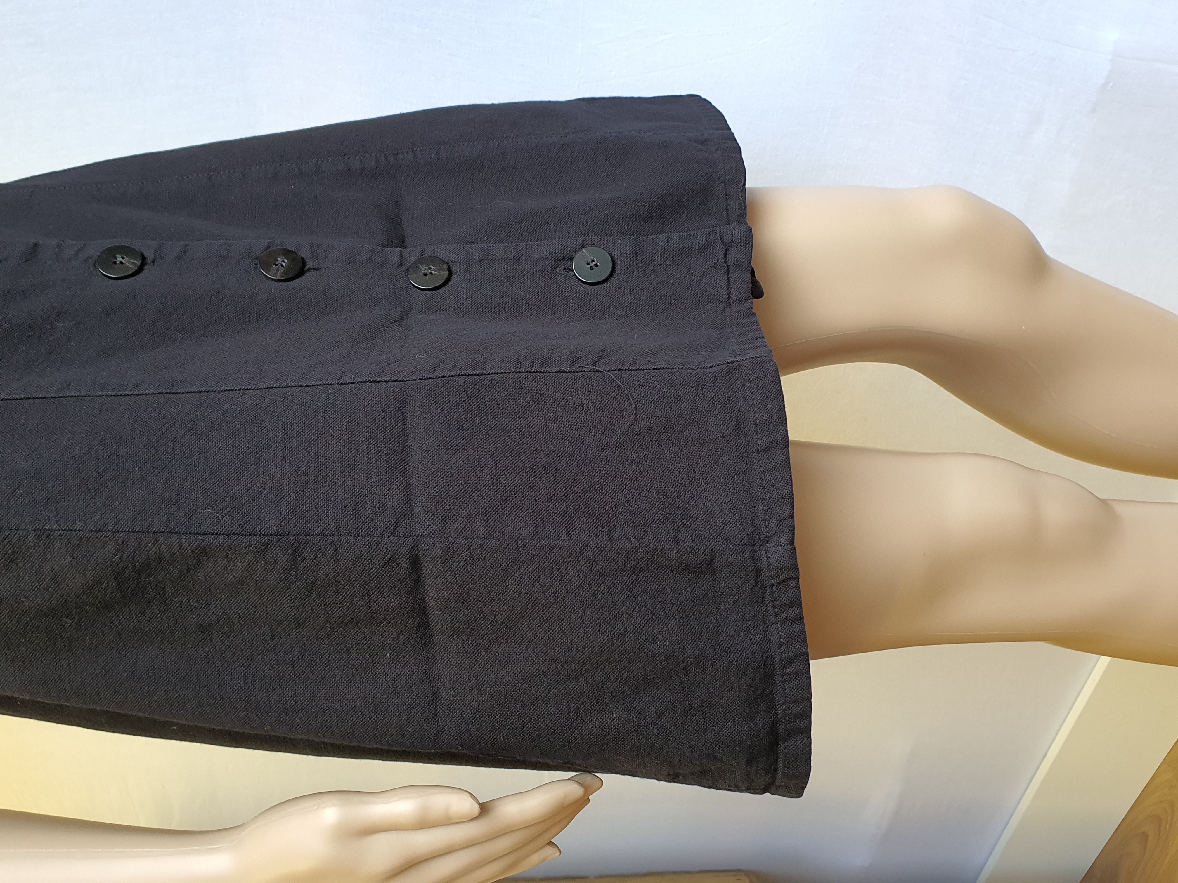 ZARA Black Buttoned Midi Dress Size L - New with Tag RRP £25.99