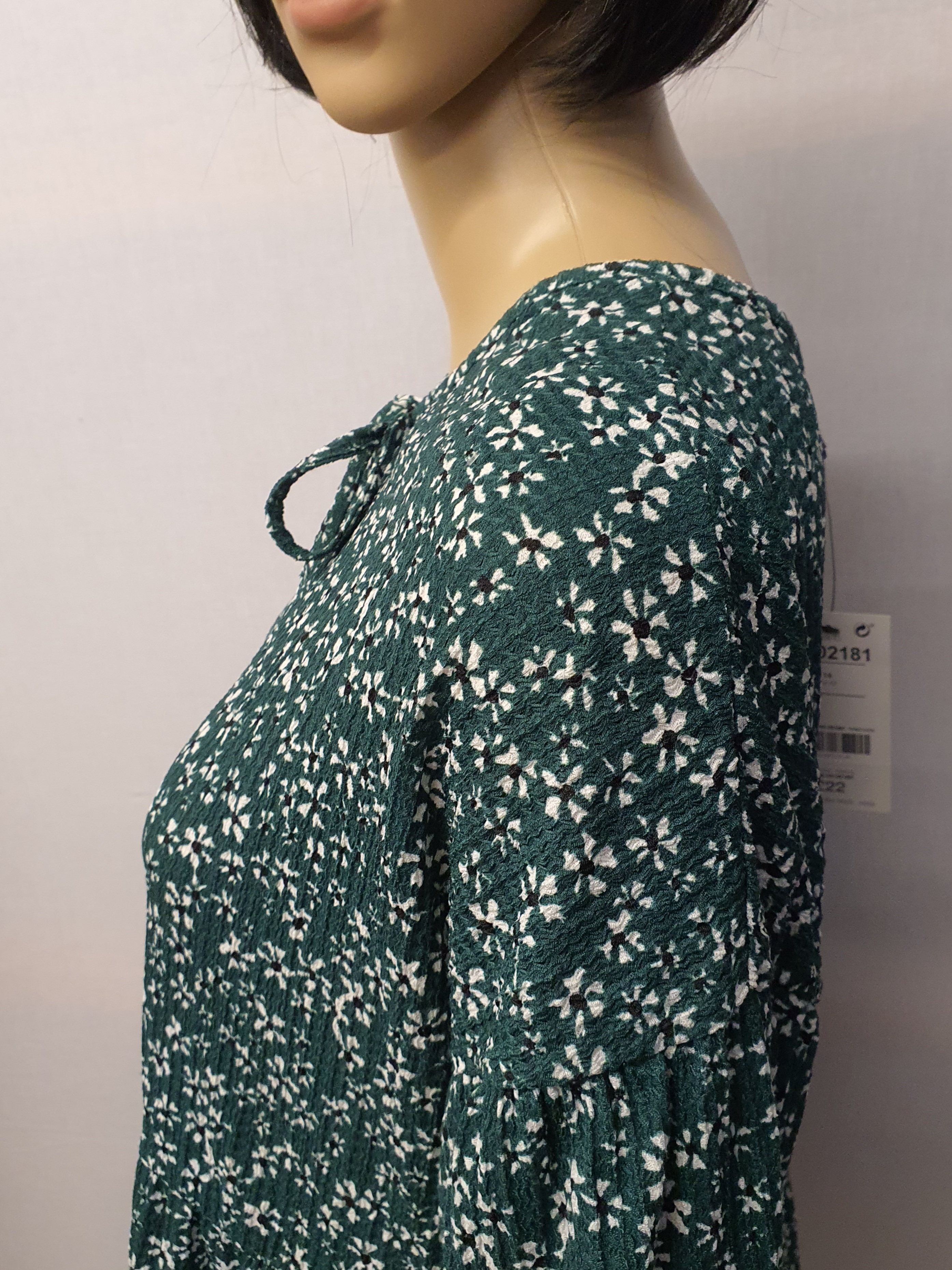 NEXT Green and White Flower L/Sleeve Top Size UK 14 - NEW
