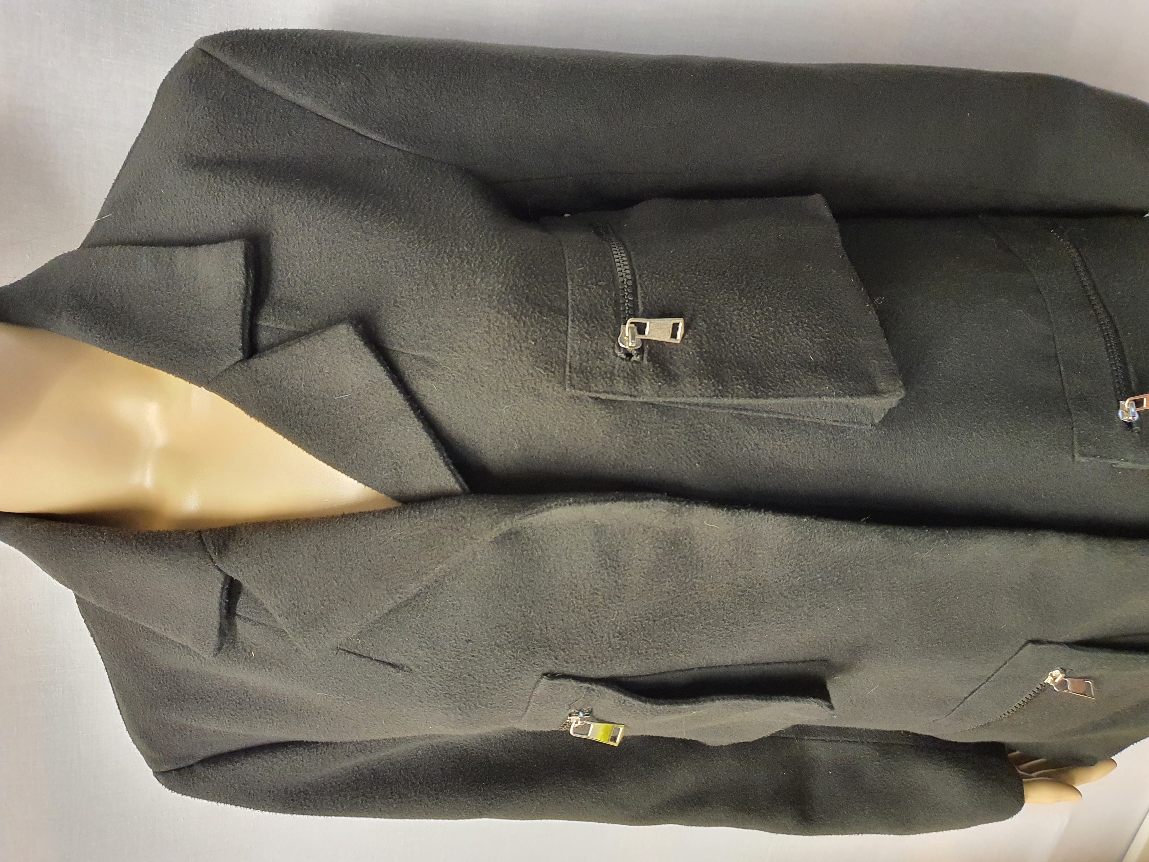 MISSGUIDED Black Multi Pocket Coat Size UK10