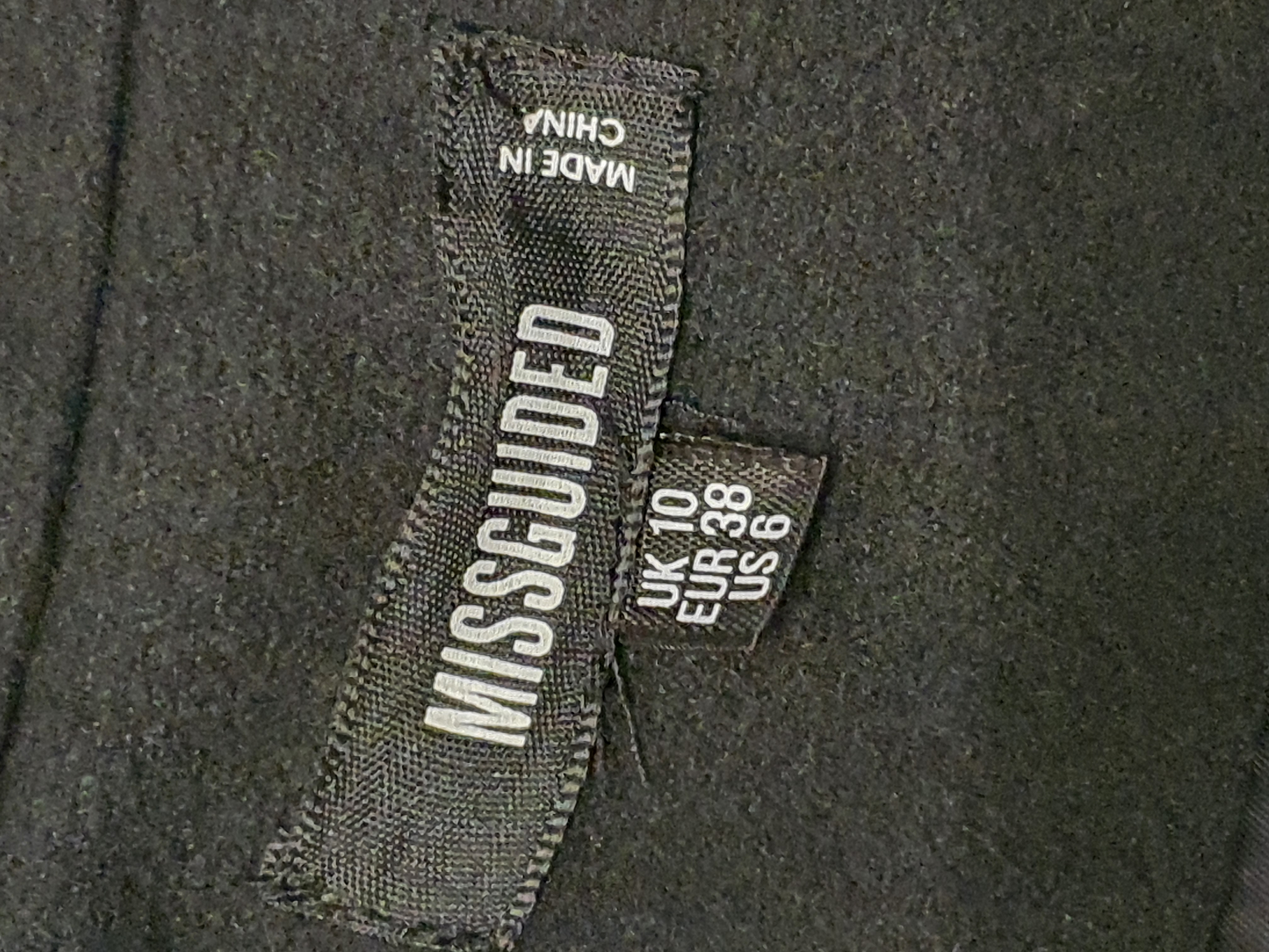 MISSGUIDED Black Multi Pocket Coat Size UK10