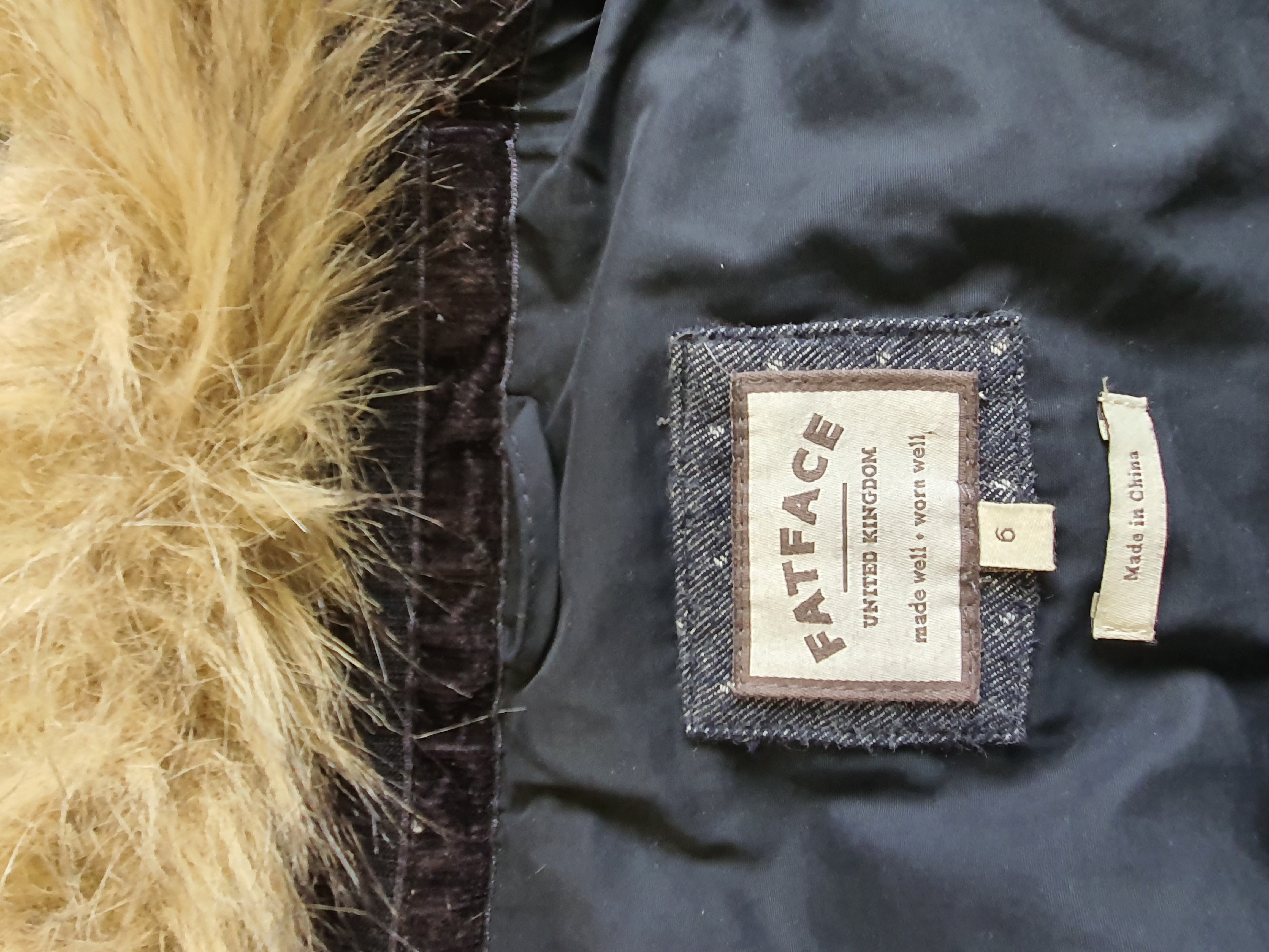 FATFACE Sleeveless Fleece Lined Fur Hooded Bodywarmer Size UK6