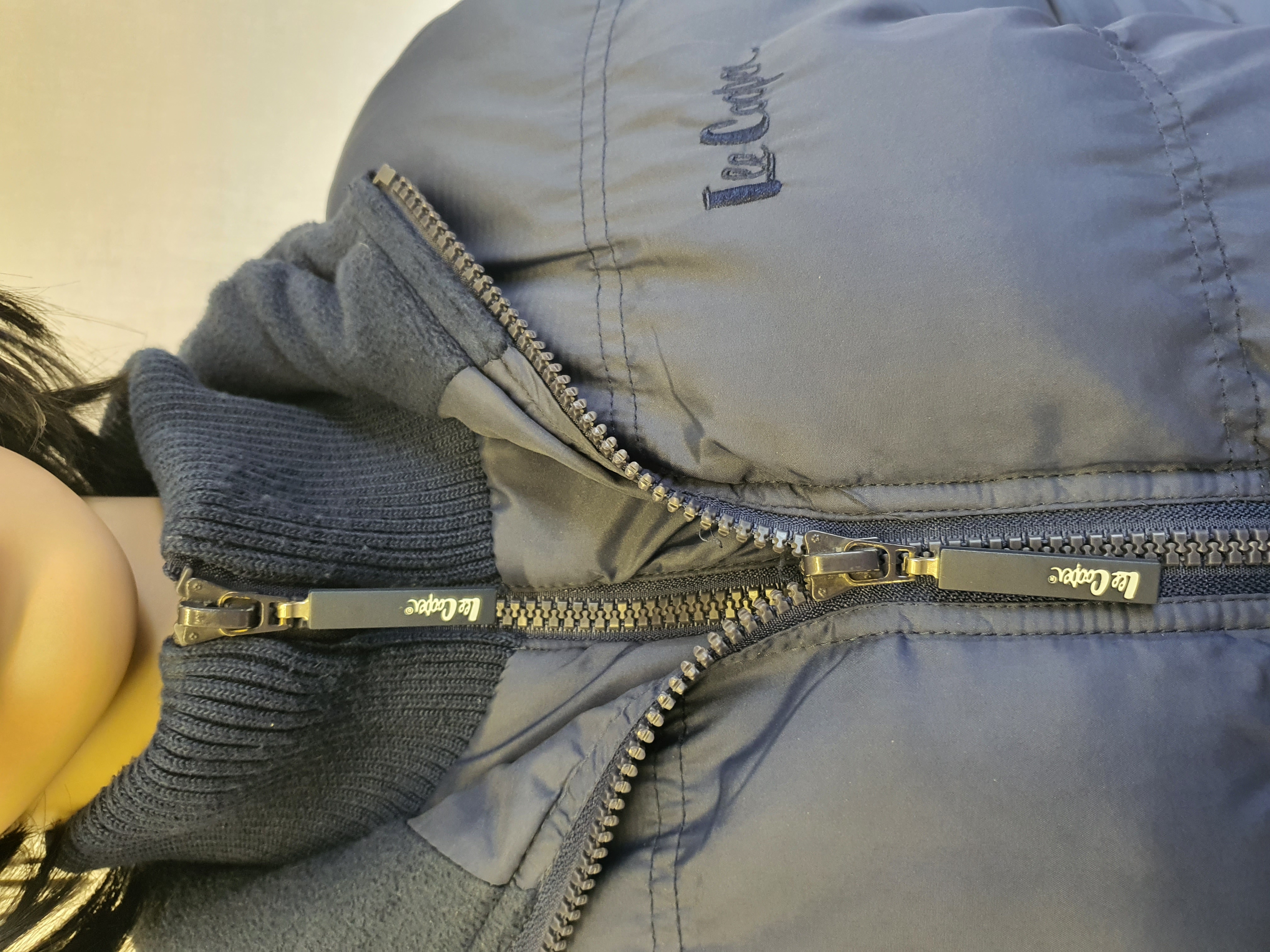 LEE COOPER Blue Padded Fleece Lined Coat Size UK10 /12