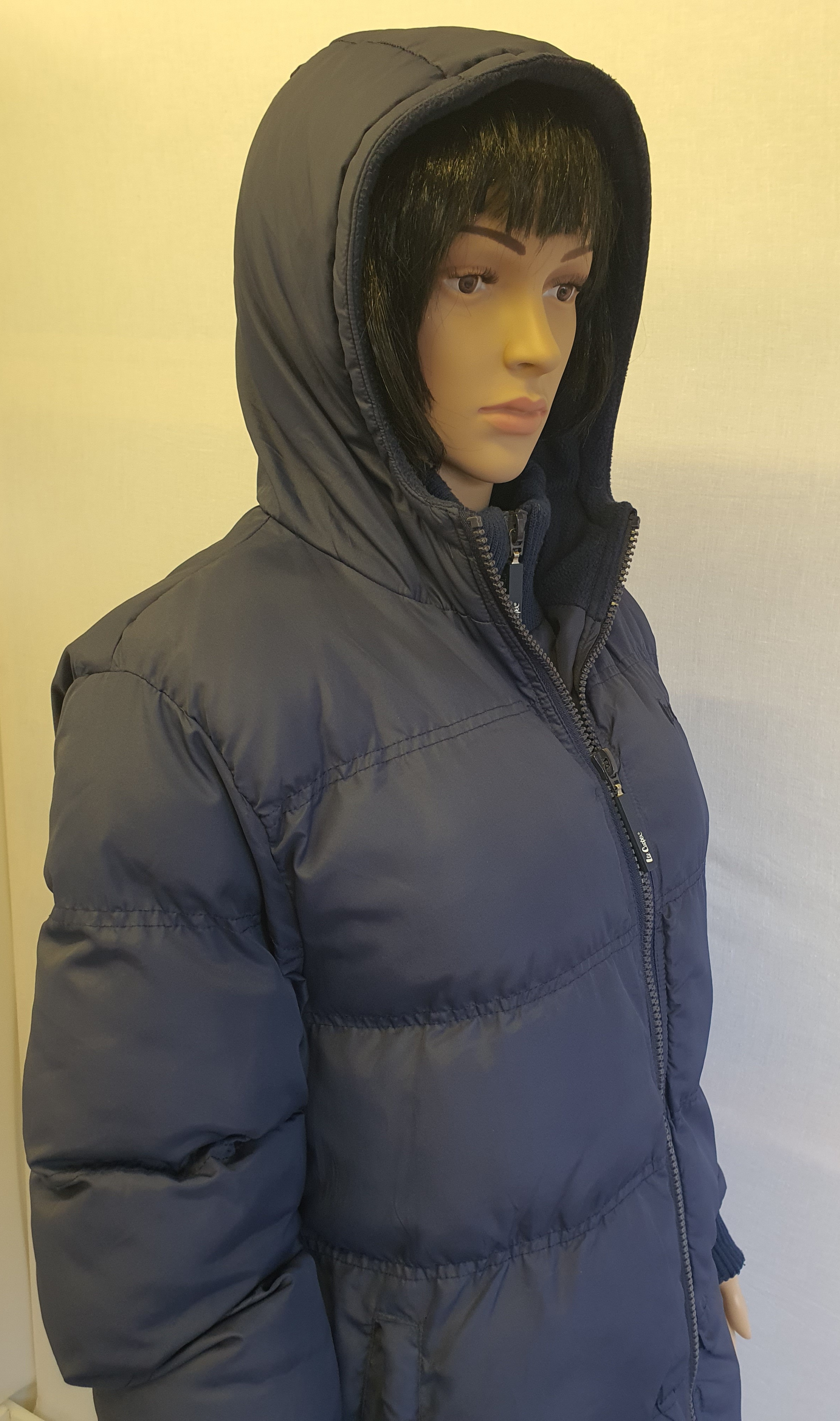 LEE COOPER Blue Padded Fleece Lined Coat Size UK10 /12