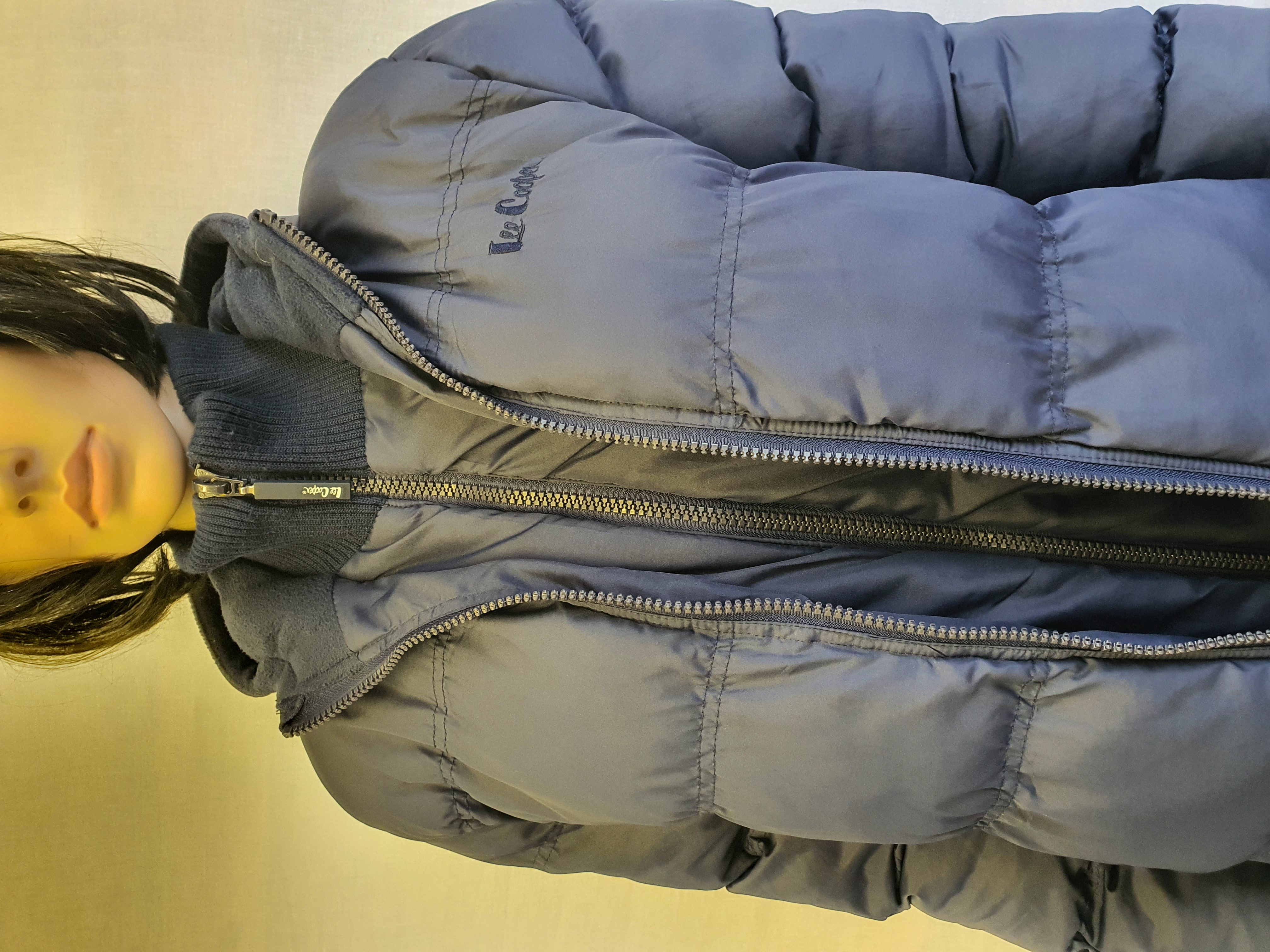 LEE COOPER Blue Padded Fleece Lined Coat Size UK10 /12