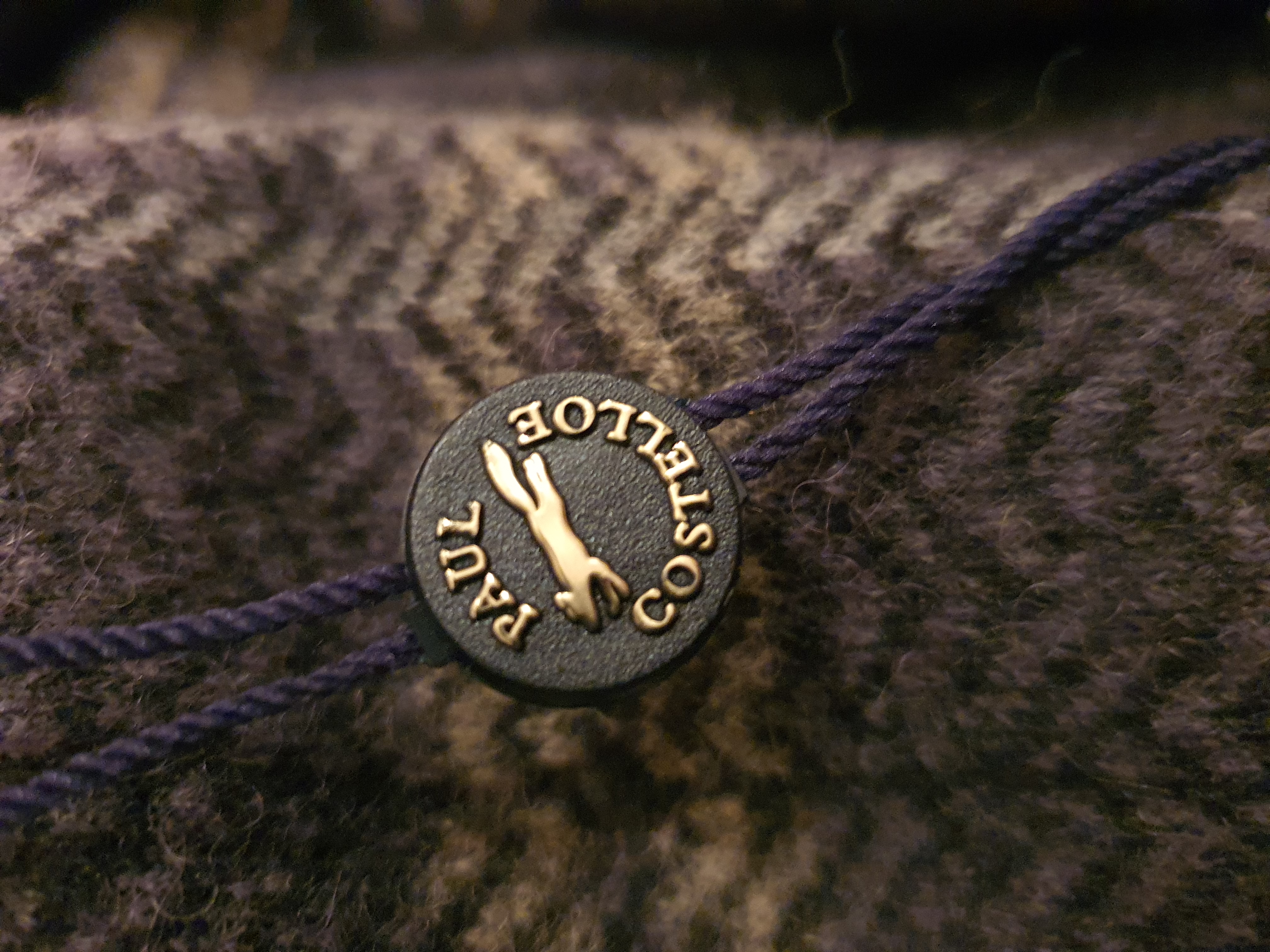 PAUL COSTELLOE Wool & Mohair Blend Jacket with Attached Scarf UK10