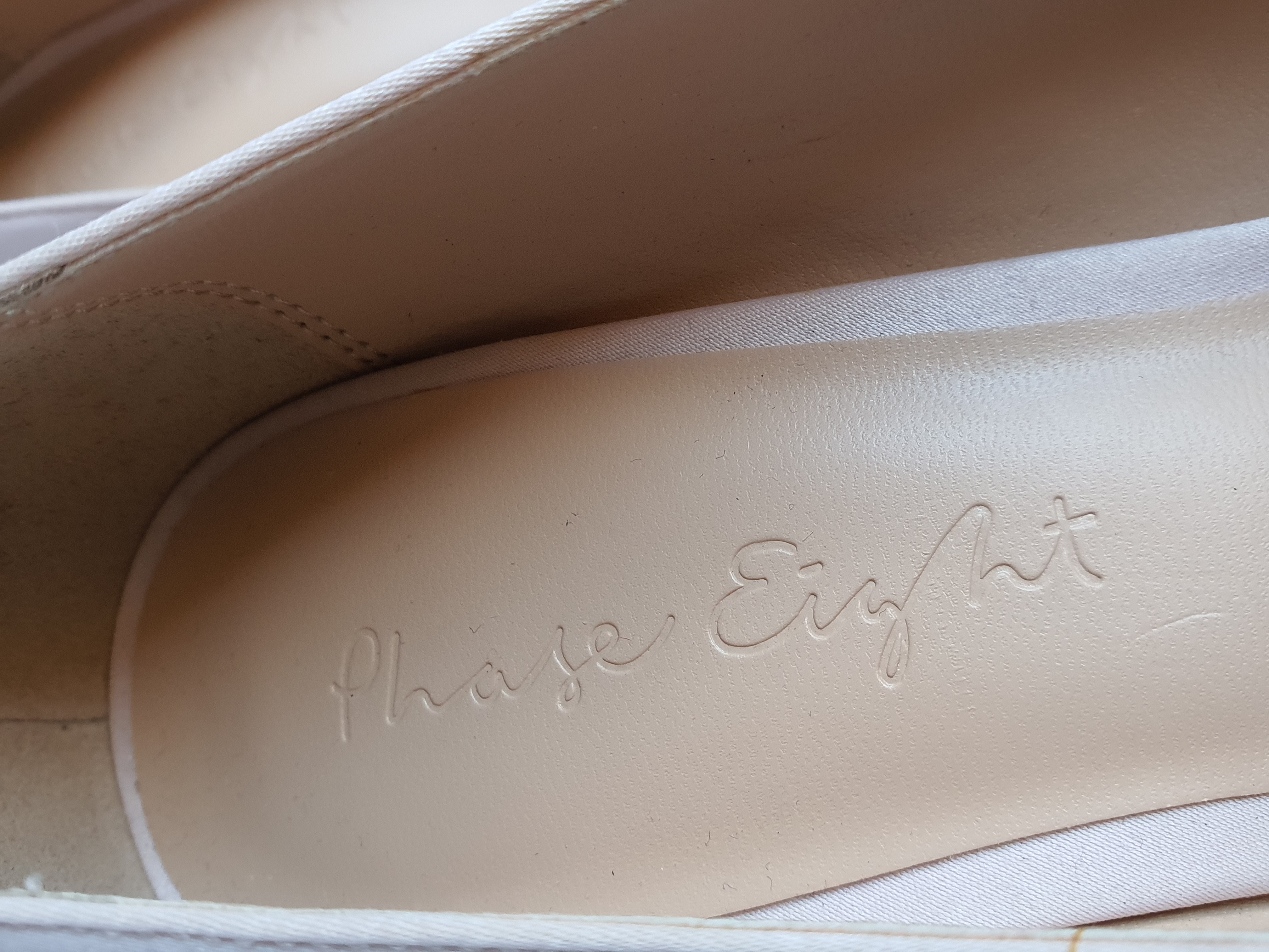 PHASE EIGHT Cream Fabric Knot Design 3" Heels Size UK4