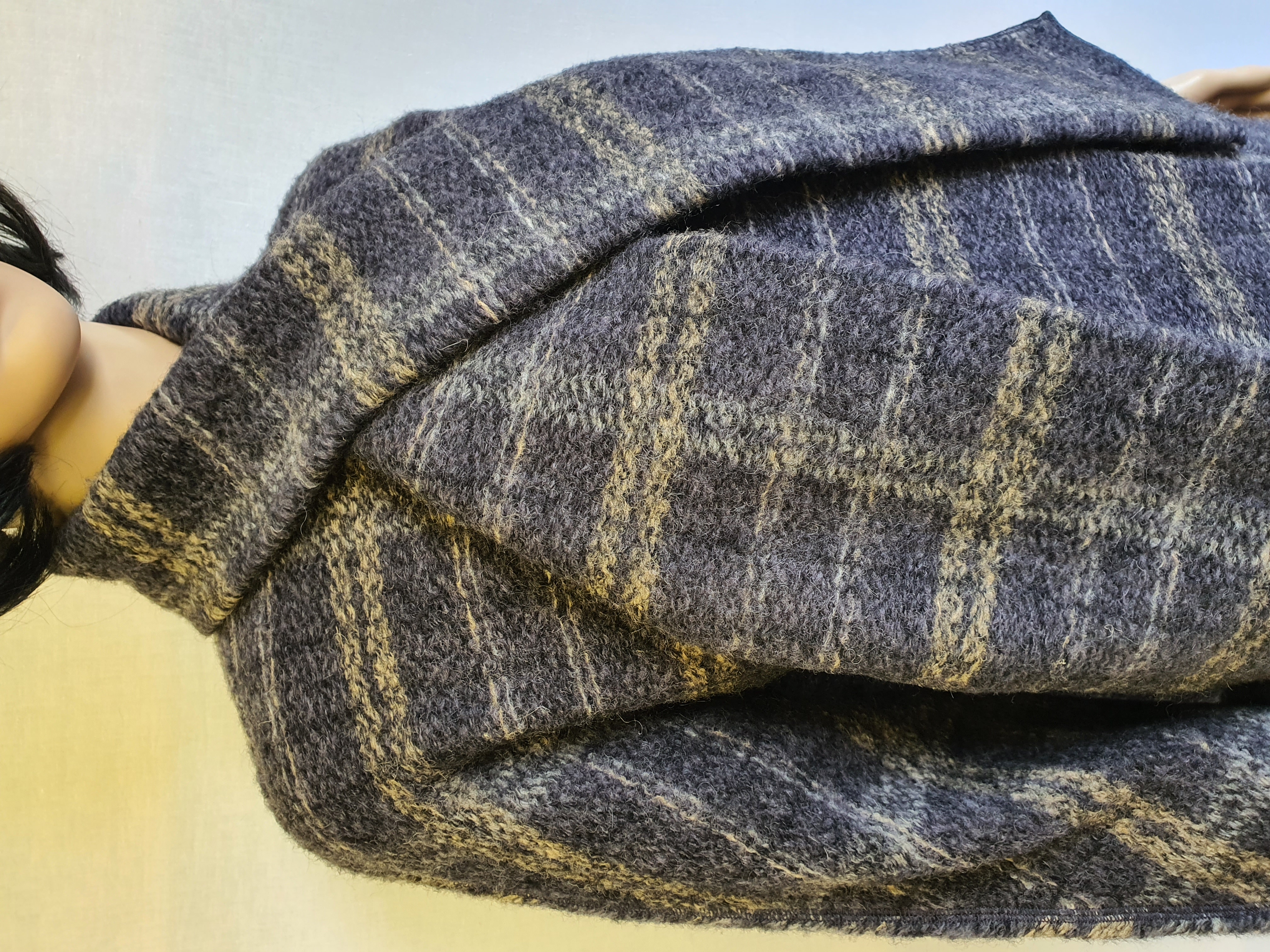 PAUL COSTELLOE Wool & Mohair Blend Jacket with Attached Scarf UK10