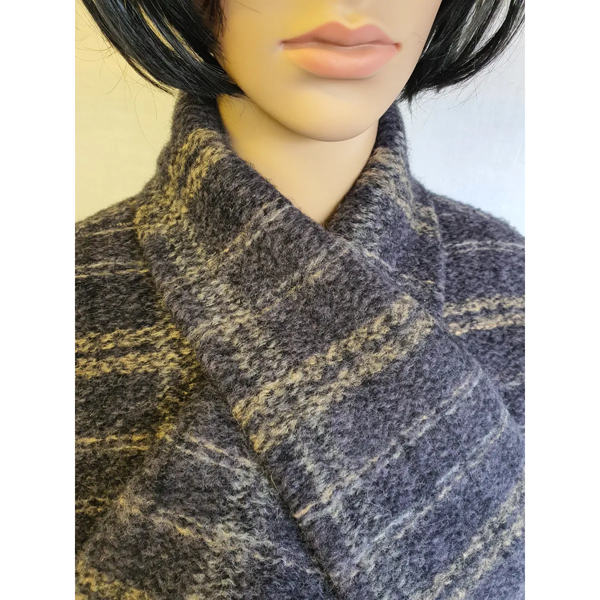 PAUL COSTELLOE Wool & Mohair Blend Jacket with Attached Scarf UK10
