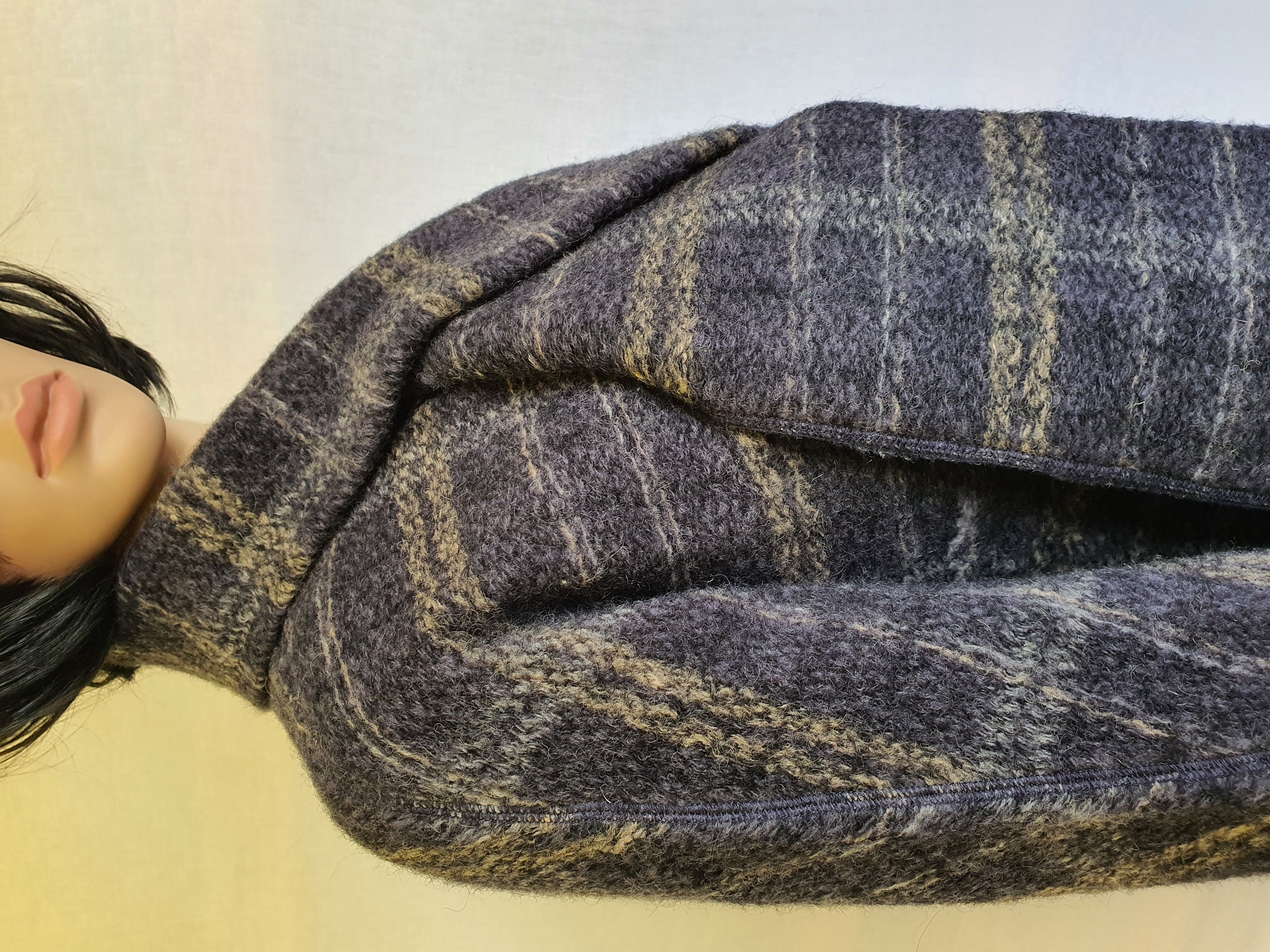 PAUL COSTELLOE Wool & Mohair Blend Jacket with Attached Scarf UK10