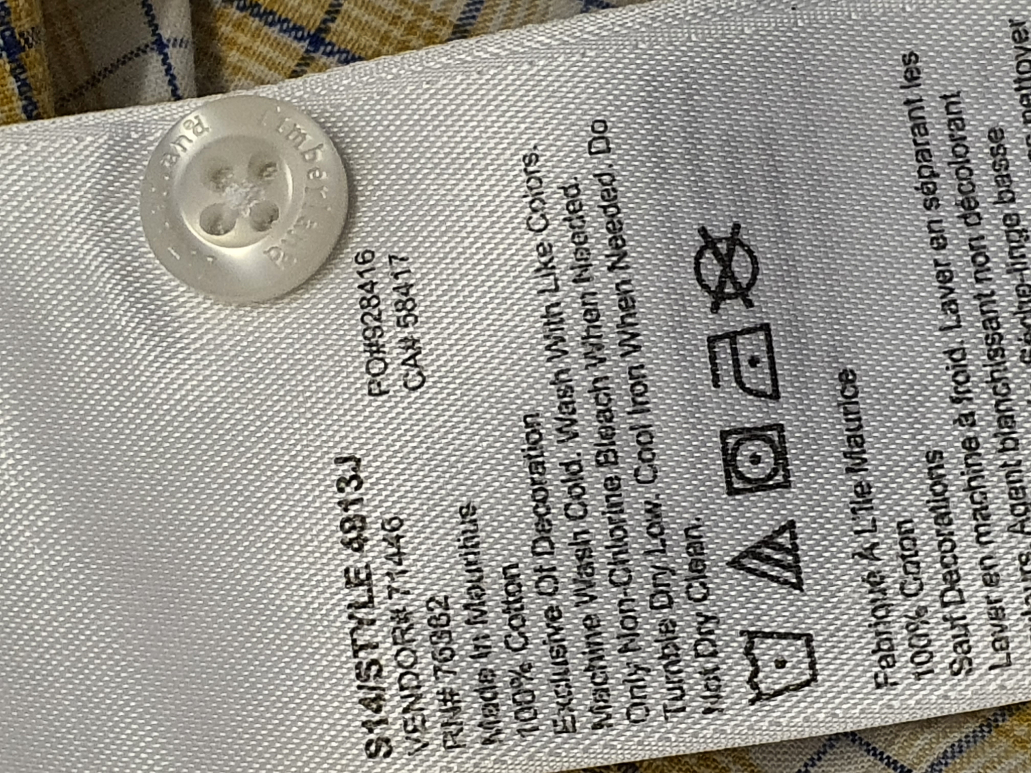 TIMBERLAND Cheque Shirt Size Large