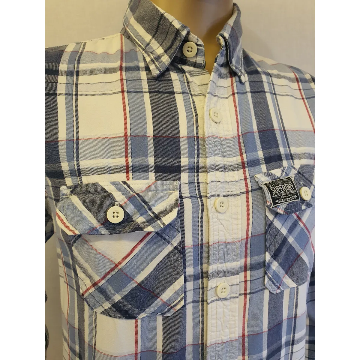 SUPERDRY Long Sleeve Cheque Lumberjack Shirt Size M