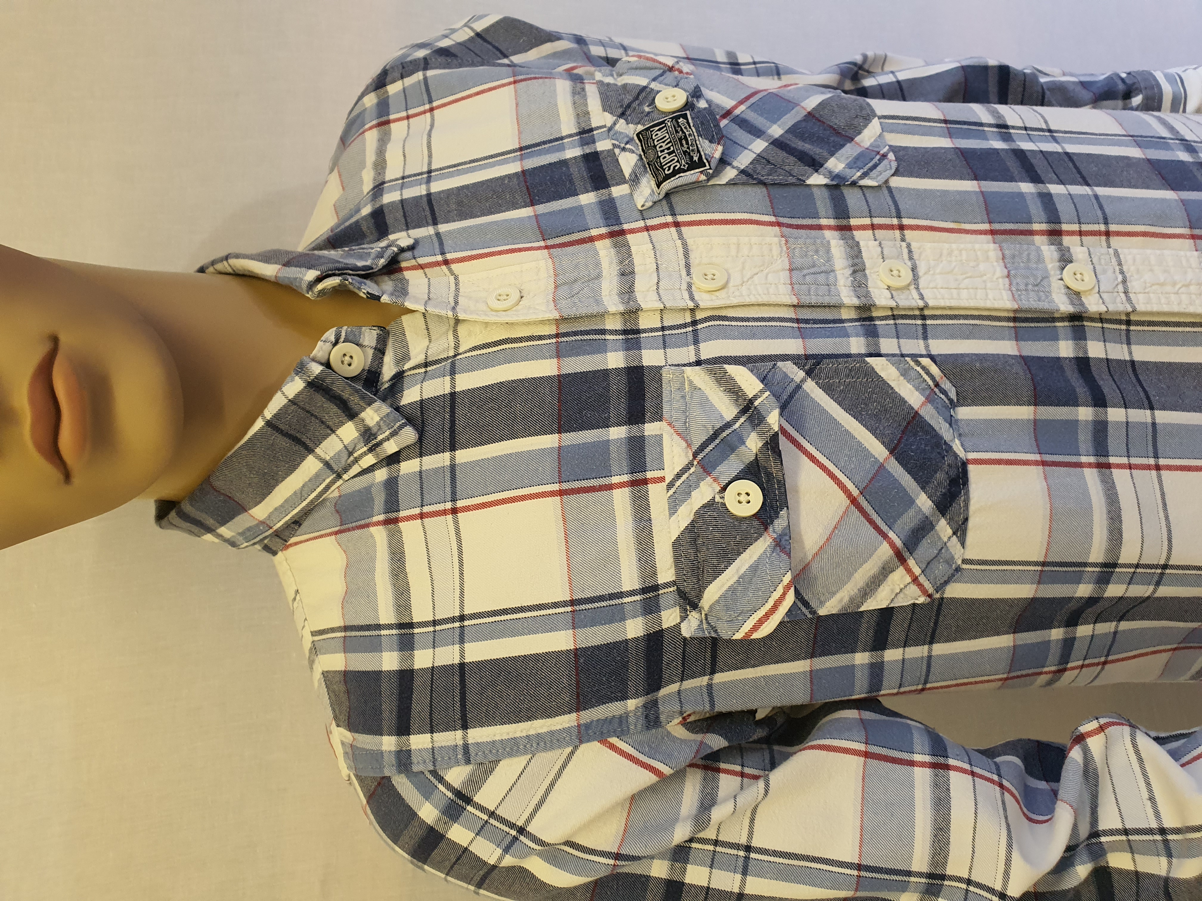 SUPERDRY Long Sleeve Cheque Lumberjack Shirt Size M