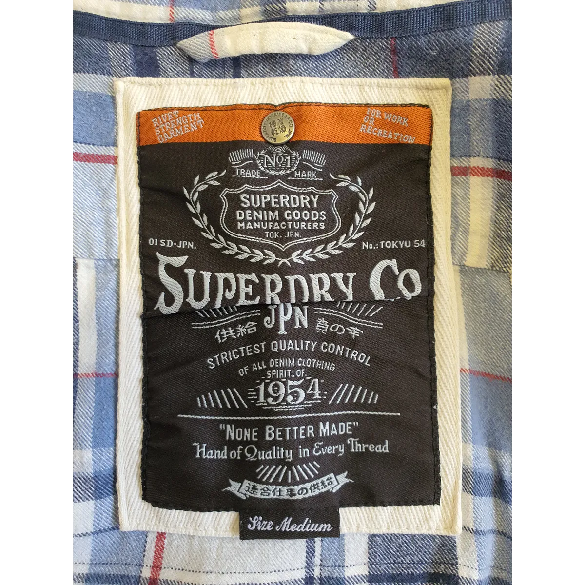SUPERDRY Long Sleeve Cheque Lumberjack Shirt Size M
