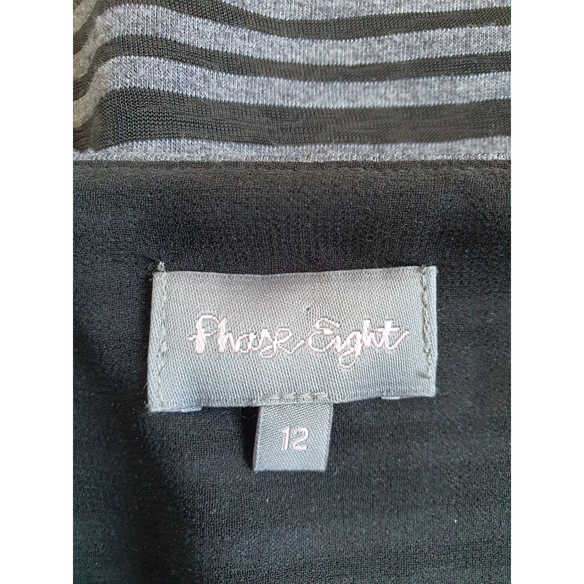 PHASE EIGHT Long Sleeve Striped Top Size UK 12