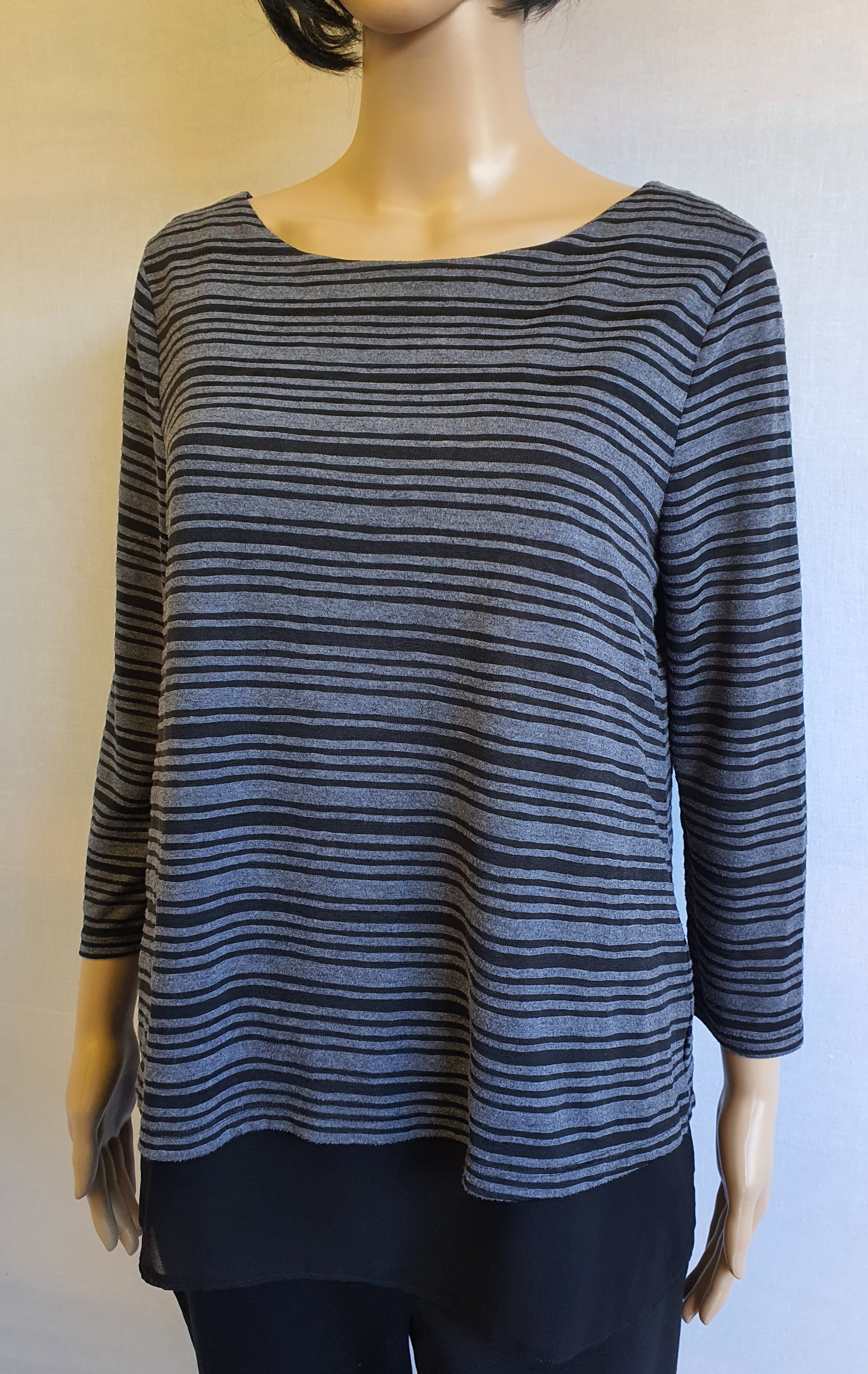 PHASE EIGHT Long Sleeve Striped Top Size UK 12