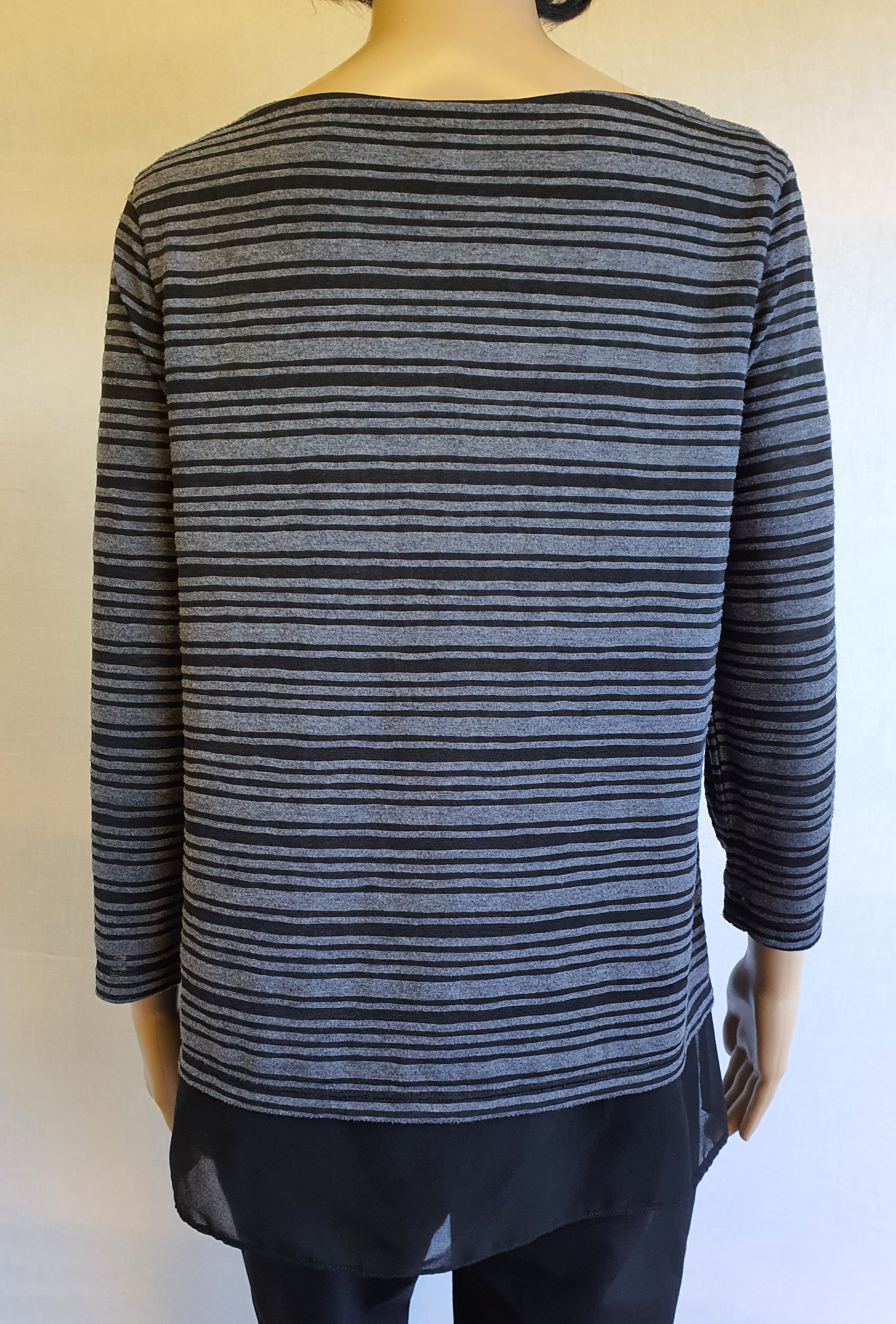 PHASE EIGHT Long Sleeve Striped Top Size UK 12