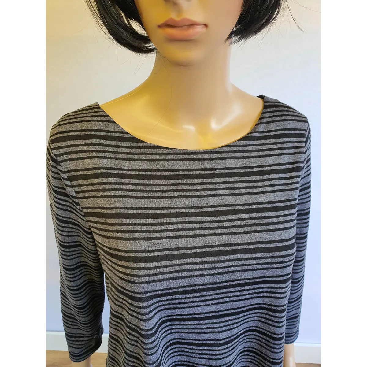 PHASE EIGHT Long Sleeve Striped Top Size UK 12