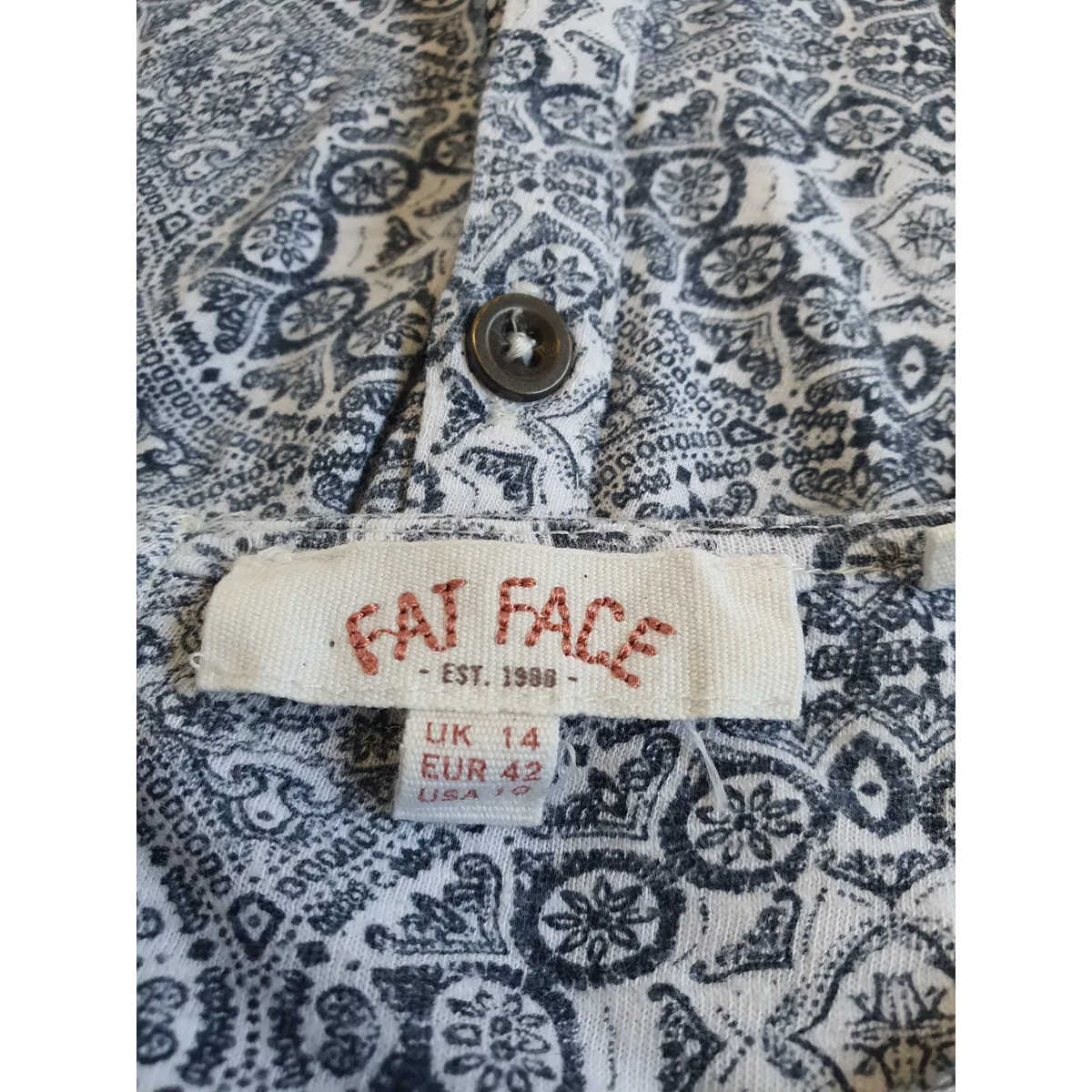 FATFACE S/Sleeve Top Size UK14