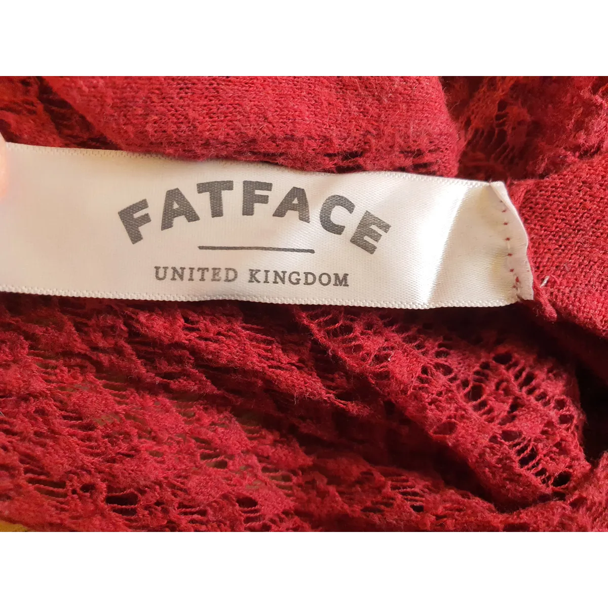 FATFACE Red Long Sleeve Cardigan Size UK10