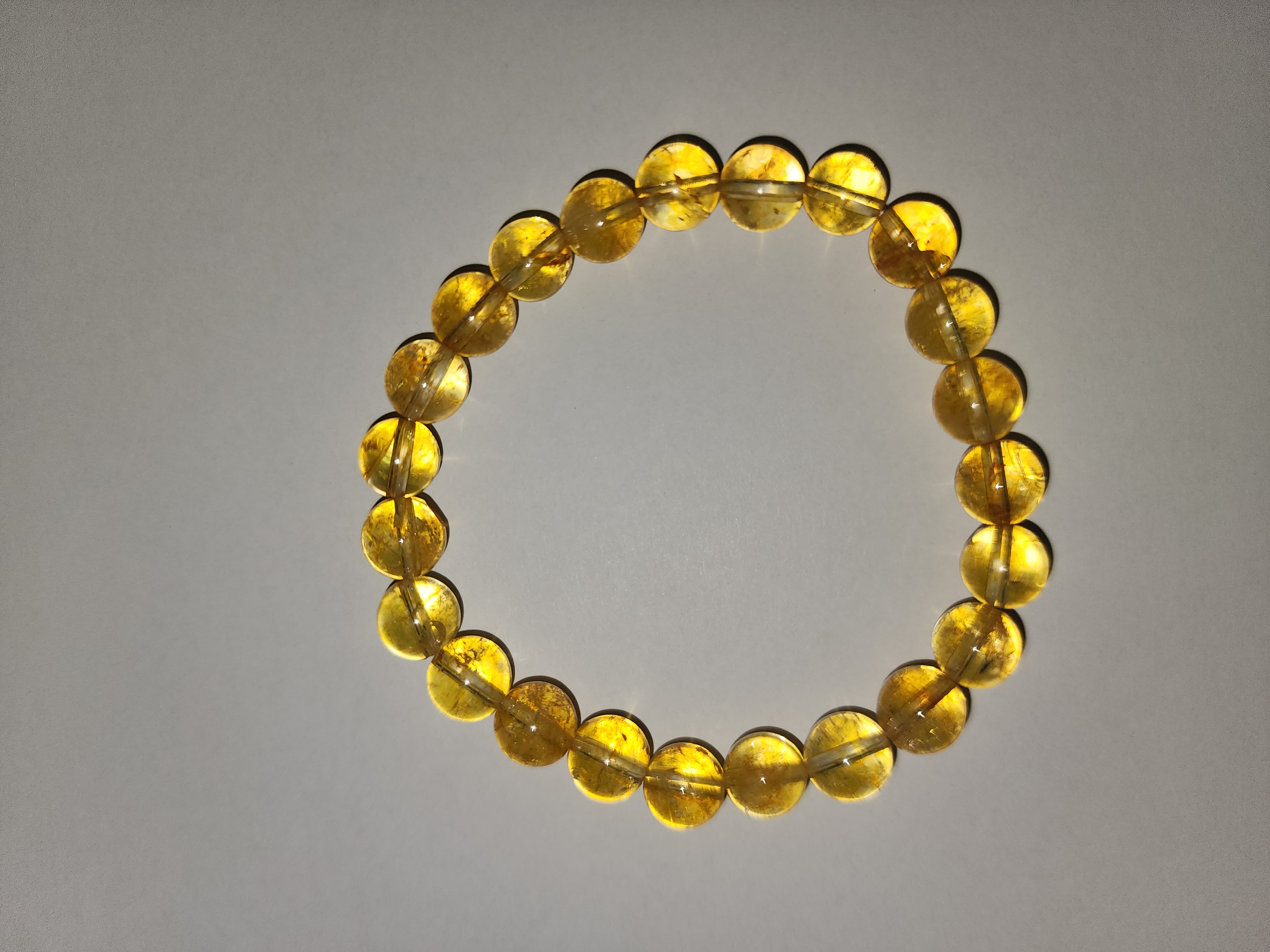 Citrine Abundance Imprinted Frequency Beaded Bracelet