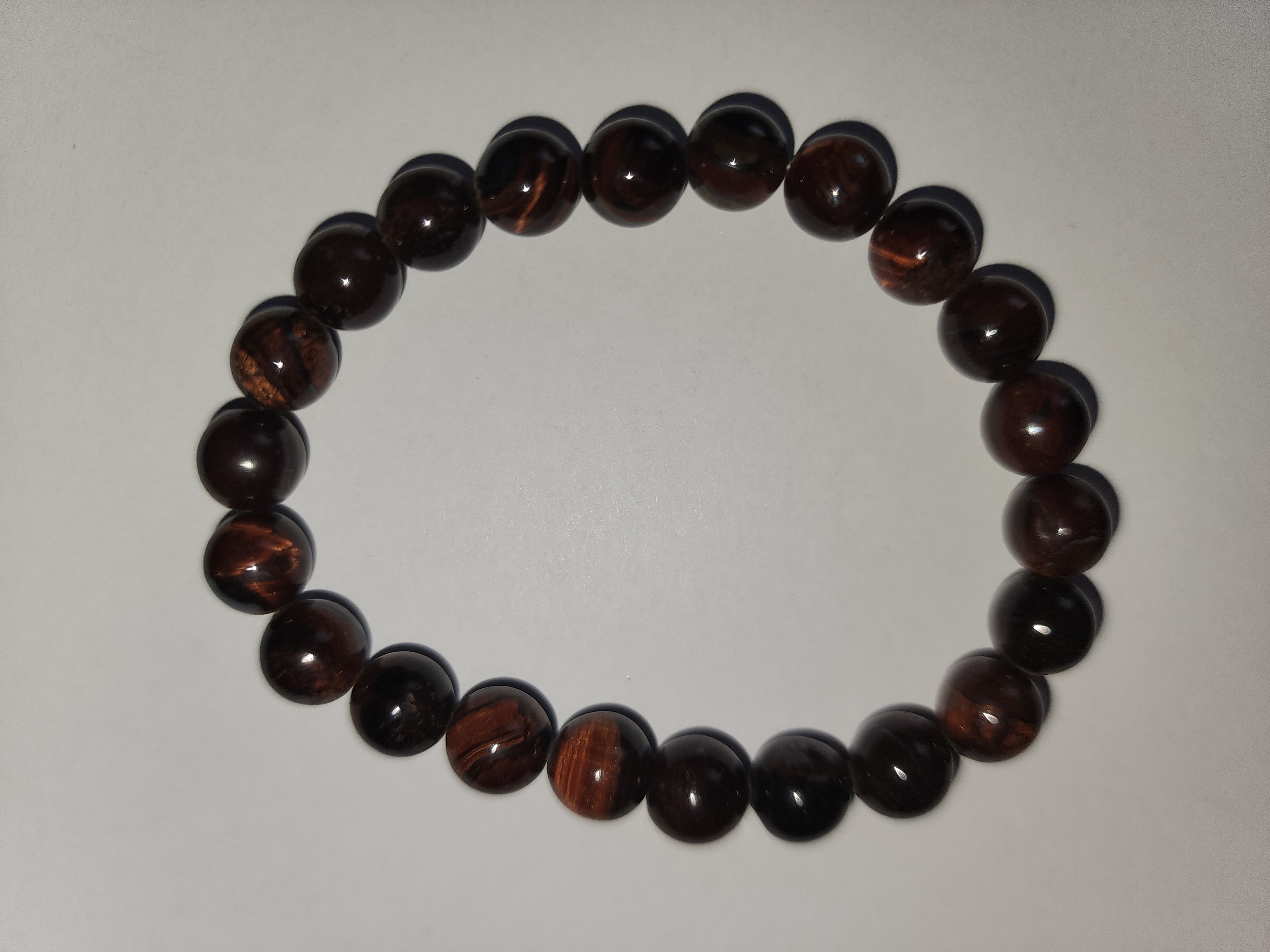 Red Tigers Eye Confidence Imprinted Frequency Beaded Bracelet
