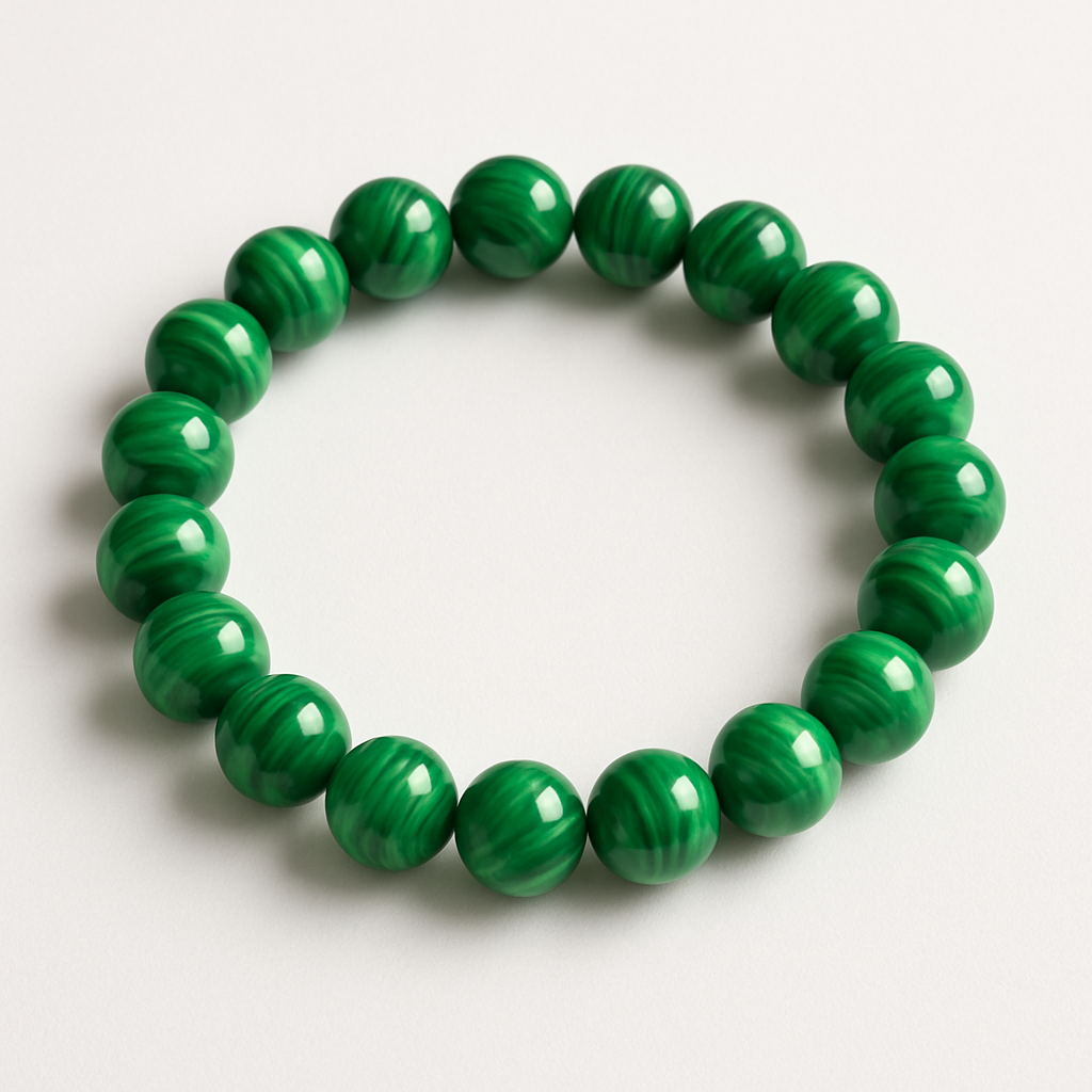 Malachite Balance Imprinted Frequency Bracelet