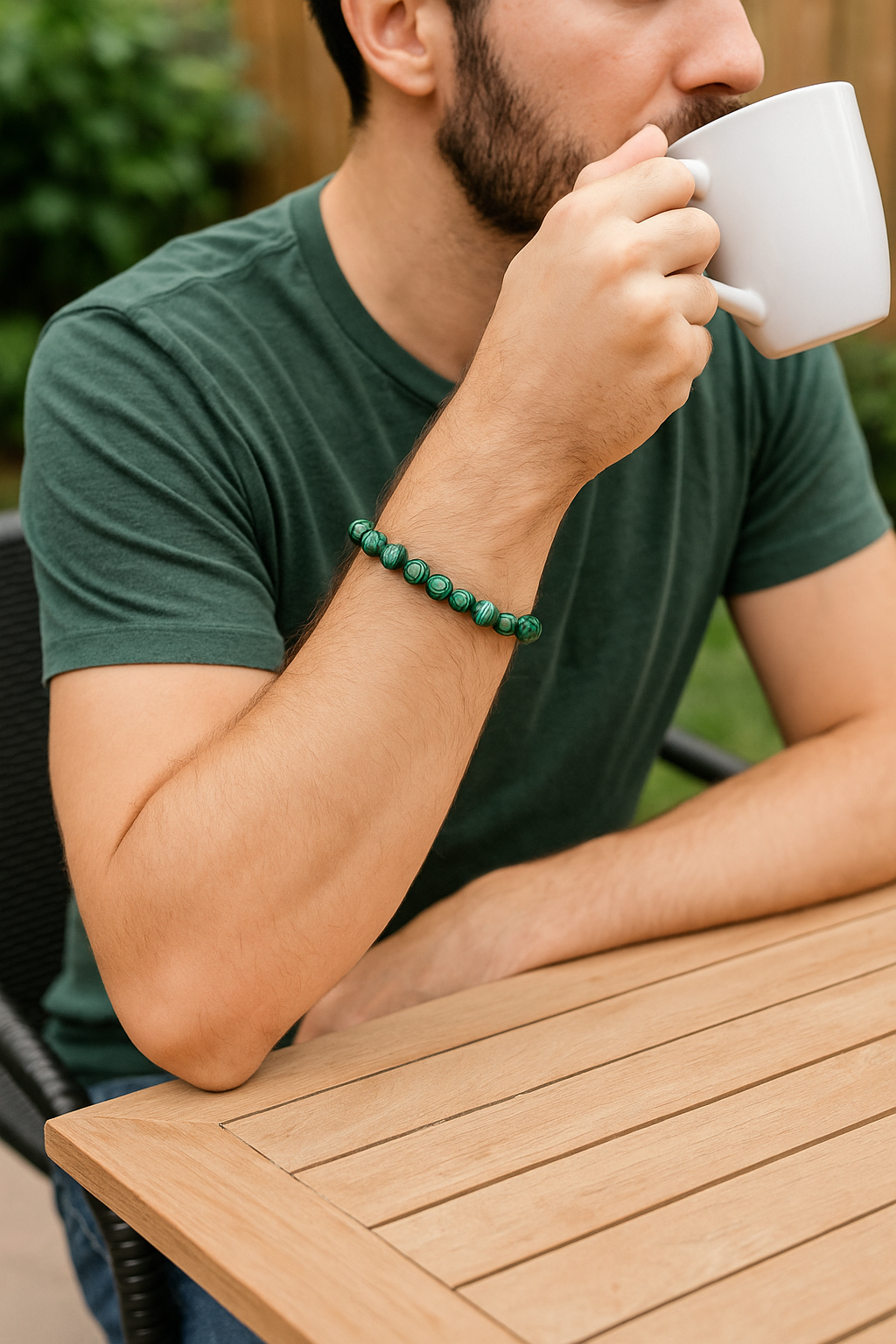 Malachite Balance Imprinted Frequency Bracelet