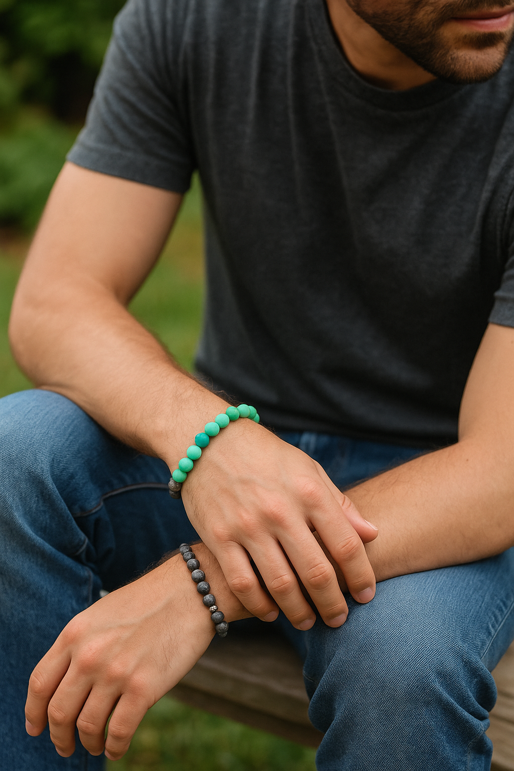 Amazonite Heart Chakra Imprinted Frequency Beaded Bracxelert