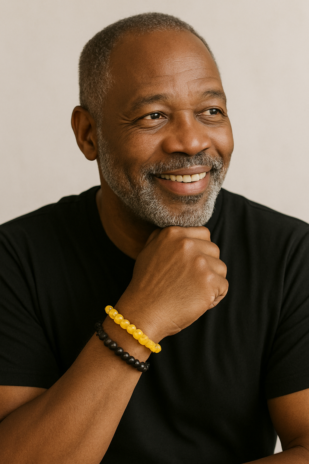 Citrine Abundance Imprinted Frequency Beaded Bracelet