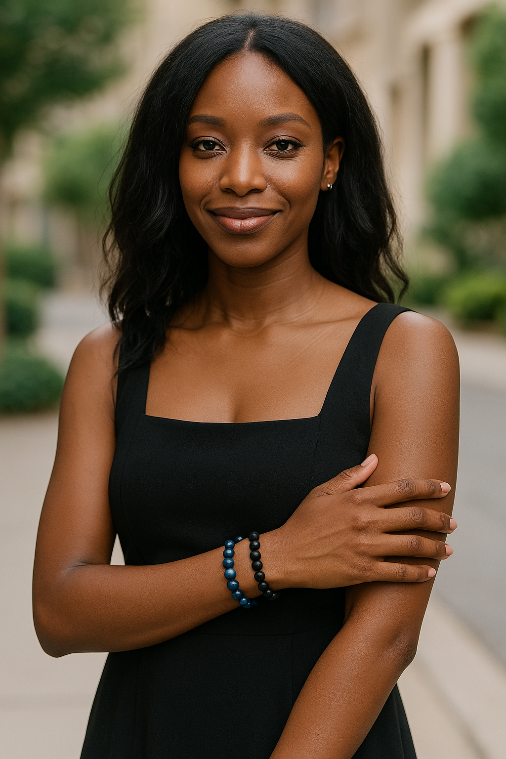 Lapis Intuition Imprinted Frequency Beaded Bracelt