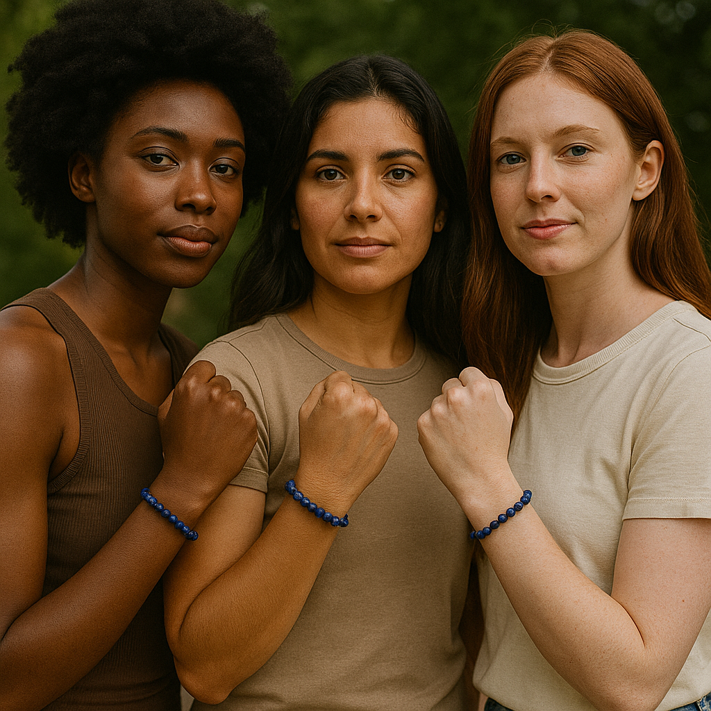 Lapis Intuition Imprinted Frequency Beaded Bracelt