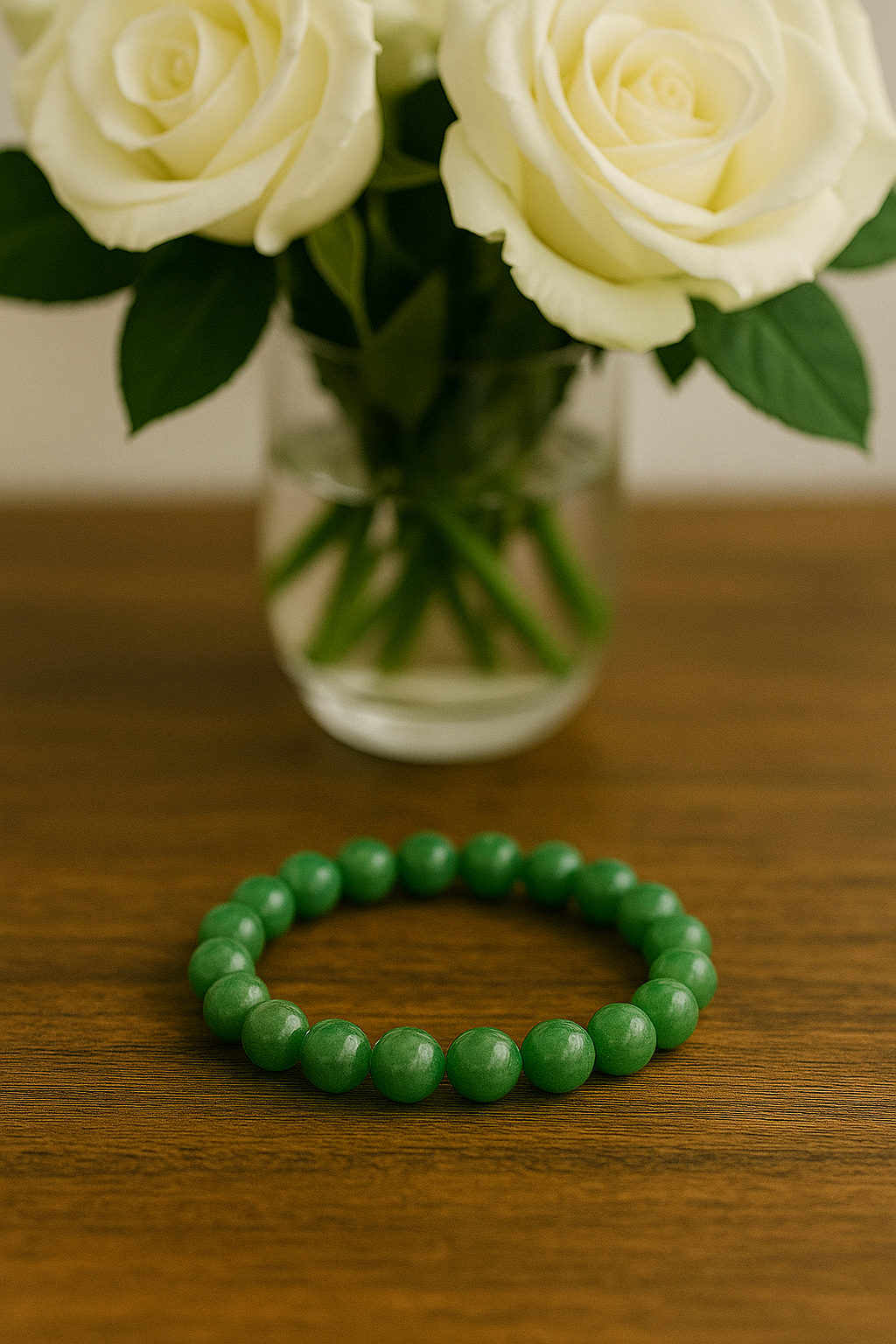 Jade Luck & Protection Imprinted Frequency Beaded Bracelet